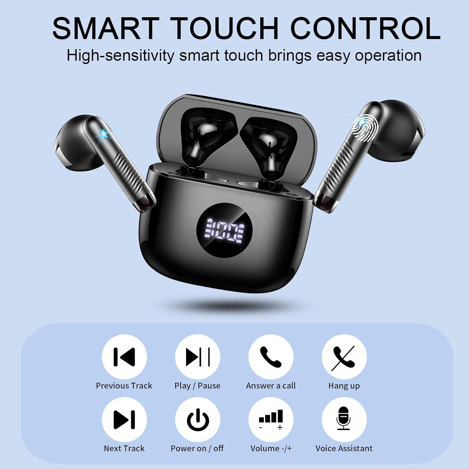Detalle de Kopfhörer Kabellos Bluetooth 5.4 | HiFi Stereo, ENC Noise Cancelling, 40 Std, IP7 Wasserdicht