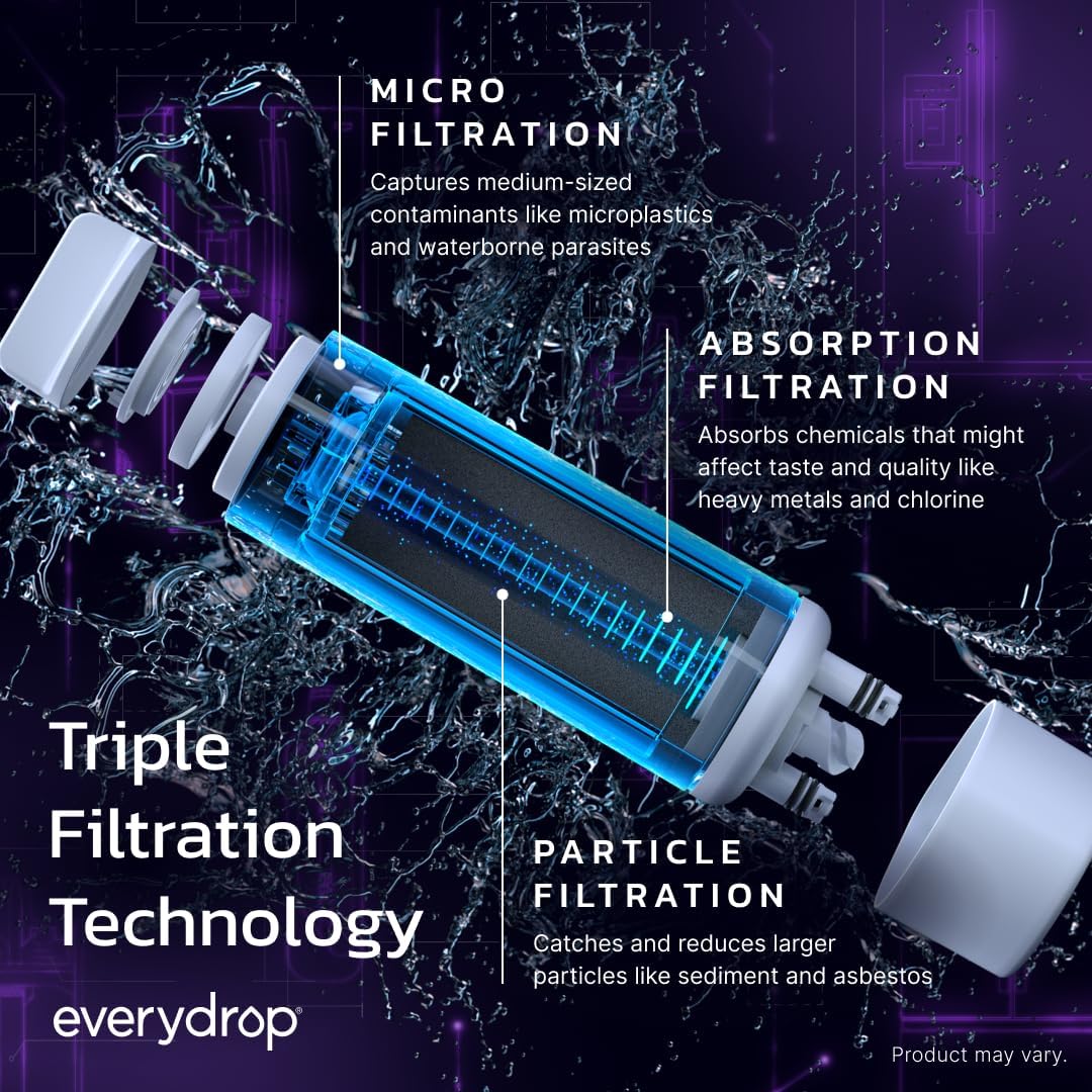 Detalle de everydrop by Whirlpool Ice and Water Refrigerator Filter 1, EDR1RXD1