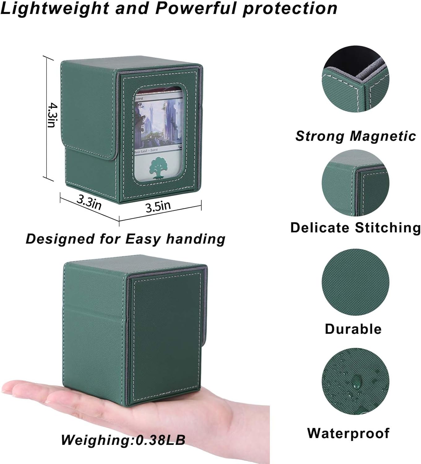 Thumbnail 4 de AFIING MTG Deck Box for Commander Display – Holds 100 Double-Sleeved Cards with Dividers