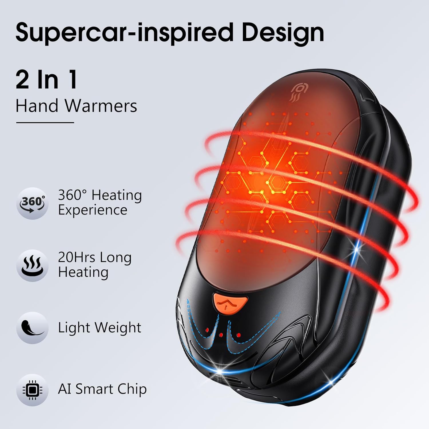 Detalle de OUTJUT 2-Pack Rechargeable Hand Warmers 6000mAh