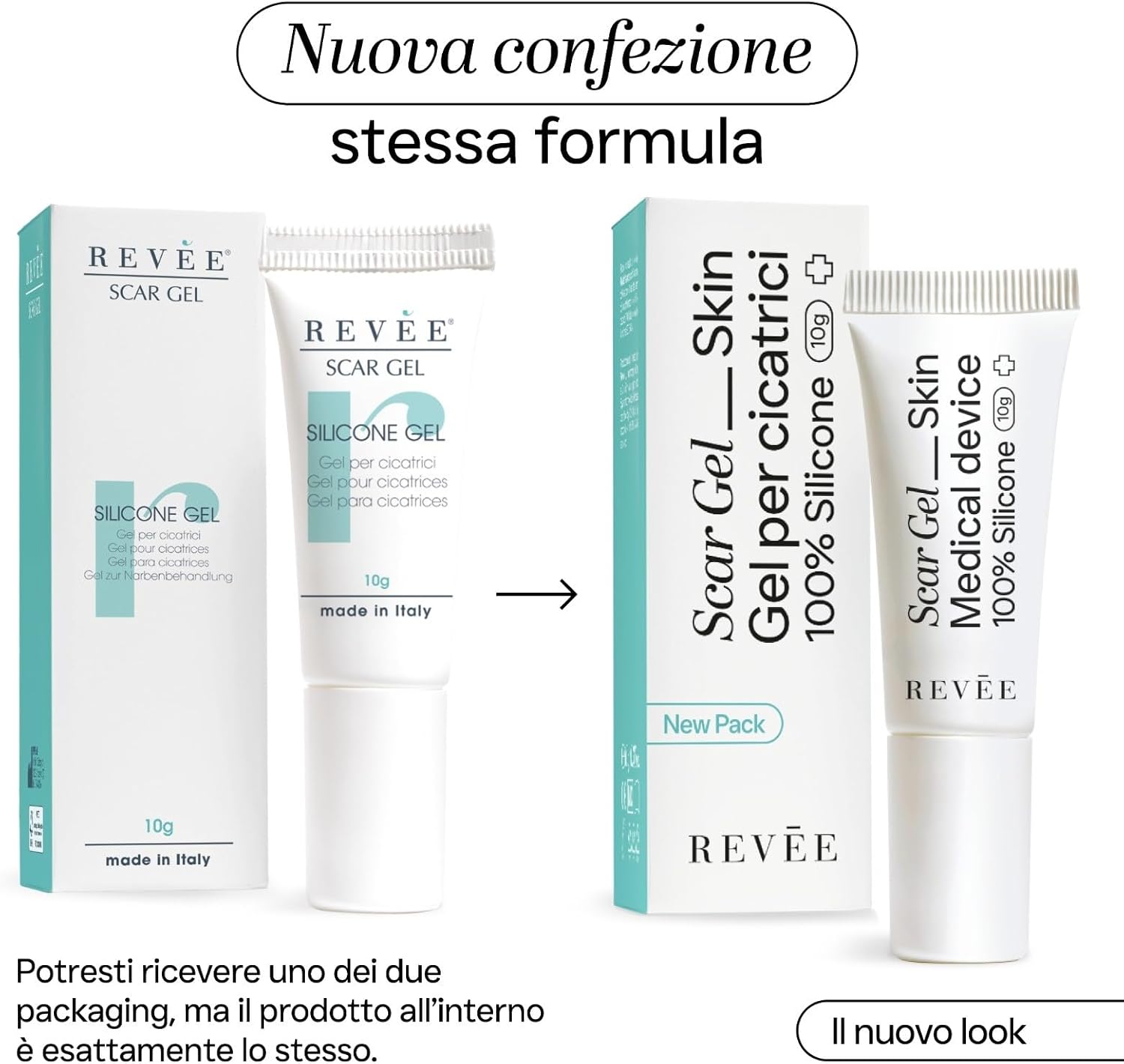 Thumbnail 1 de REVÉE Scar Gel 10g: Gel al Silicone al 100% per cicatrici ipertrofiche e cheloidi