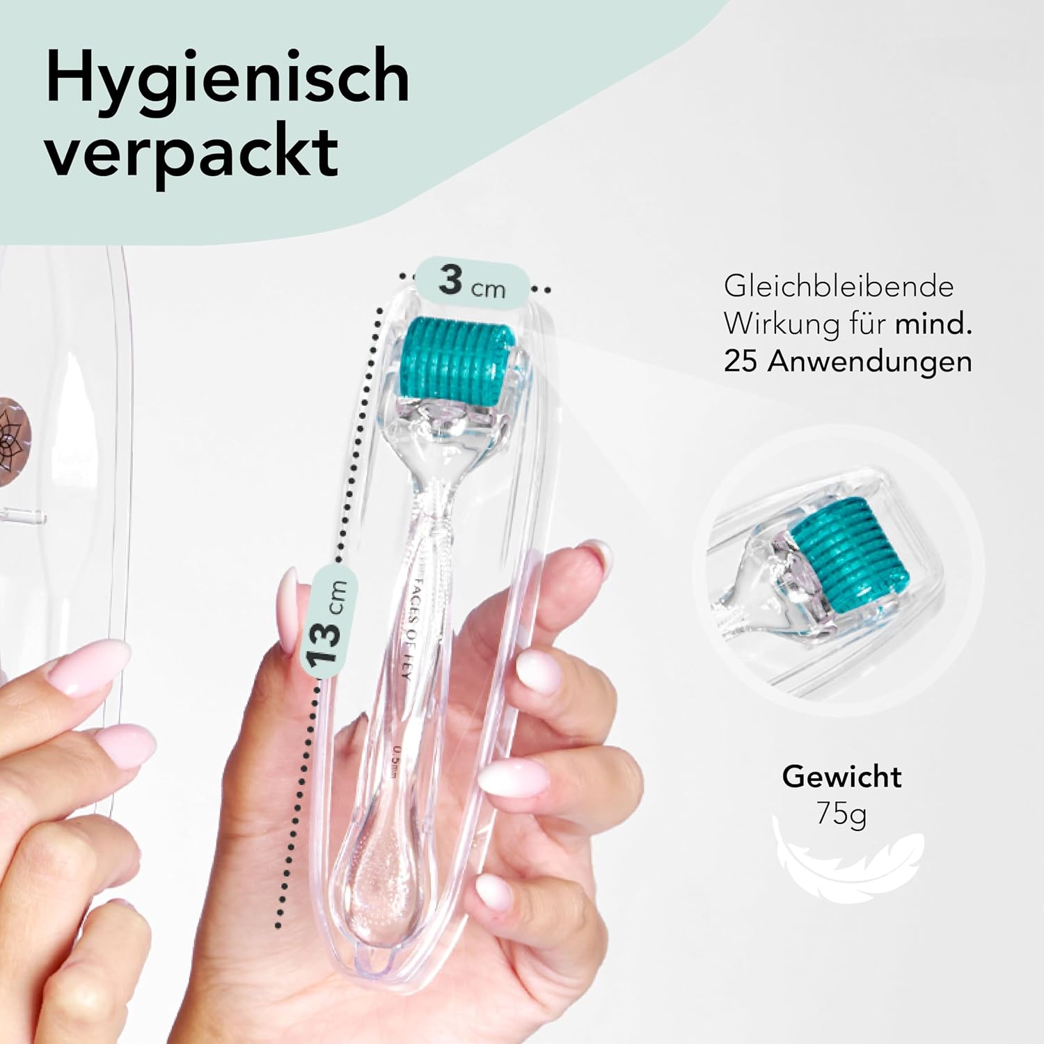 Thumbnail 6 de Faces of Fey Dermaroller Gesicht 0,5 mm – 192 Nadeln aus Chirurgenstahl