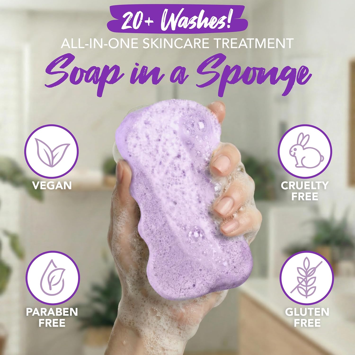 Detalle de Spongeables Body Wash Sponge 20+ Wash