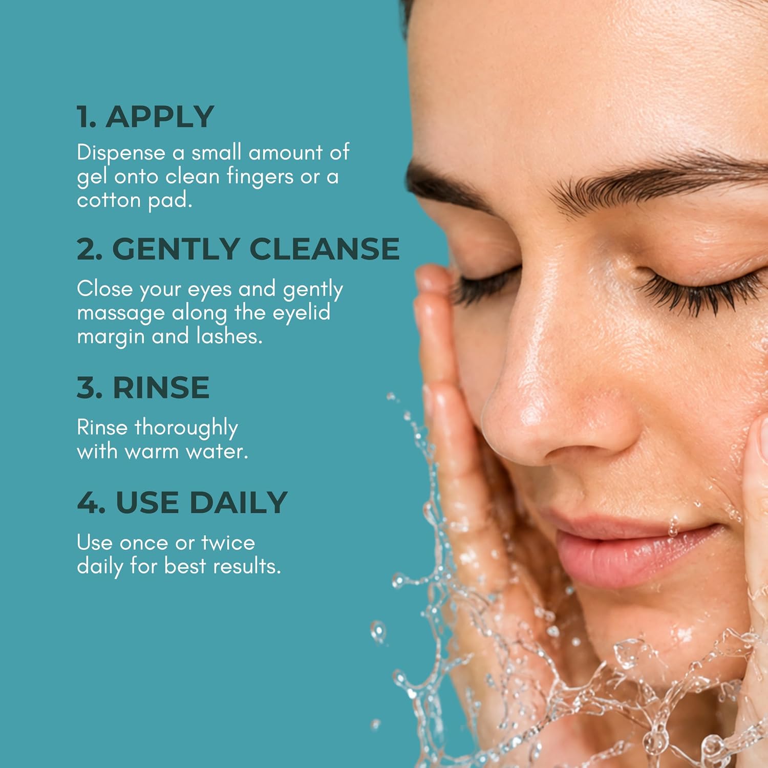 Thumbnail 6 de NOVEHA Demodex Extra Strength Eyelid Gel Cleanser (50mL) for Demodex, MGD & Dry Eye