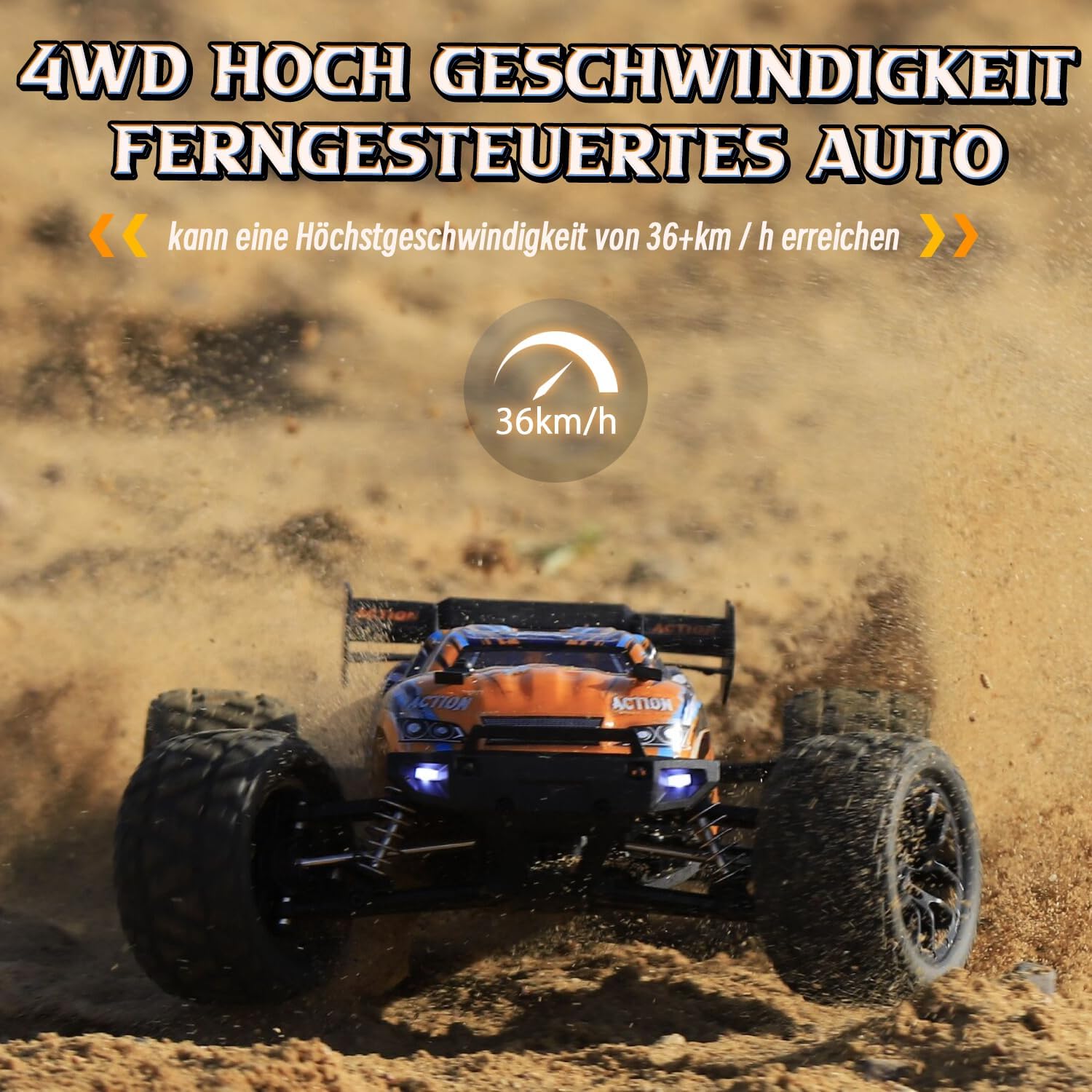 Detalle de HAIBOXING Ferngesteuertes RC Buggy 36 km/h
