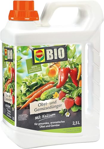 Detalle de COMPO BIO Obst- und Gemüsedünger – Bio Flüssigdünger mit Kalium, 2,5 Liter