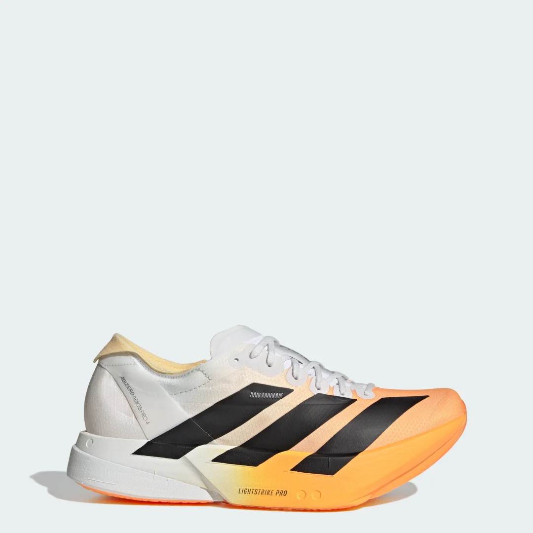 Detalle de Adidas Adizero Adios Pro 4: Zapatilla de running en color naranja