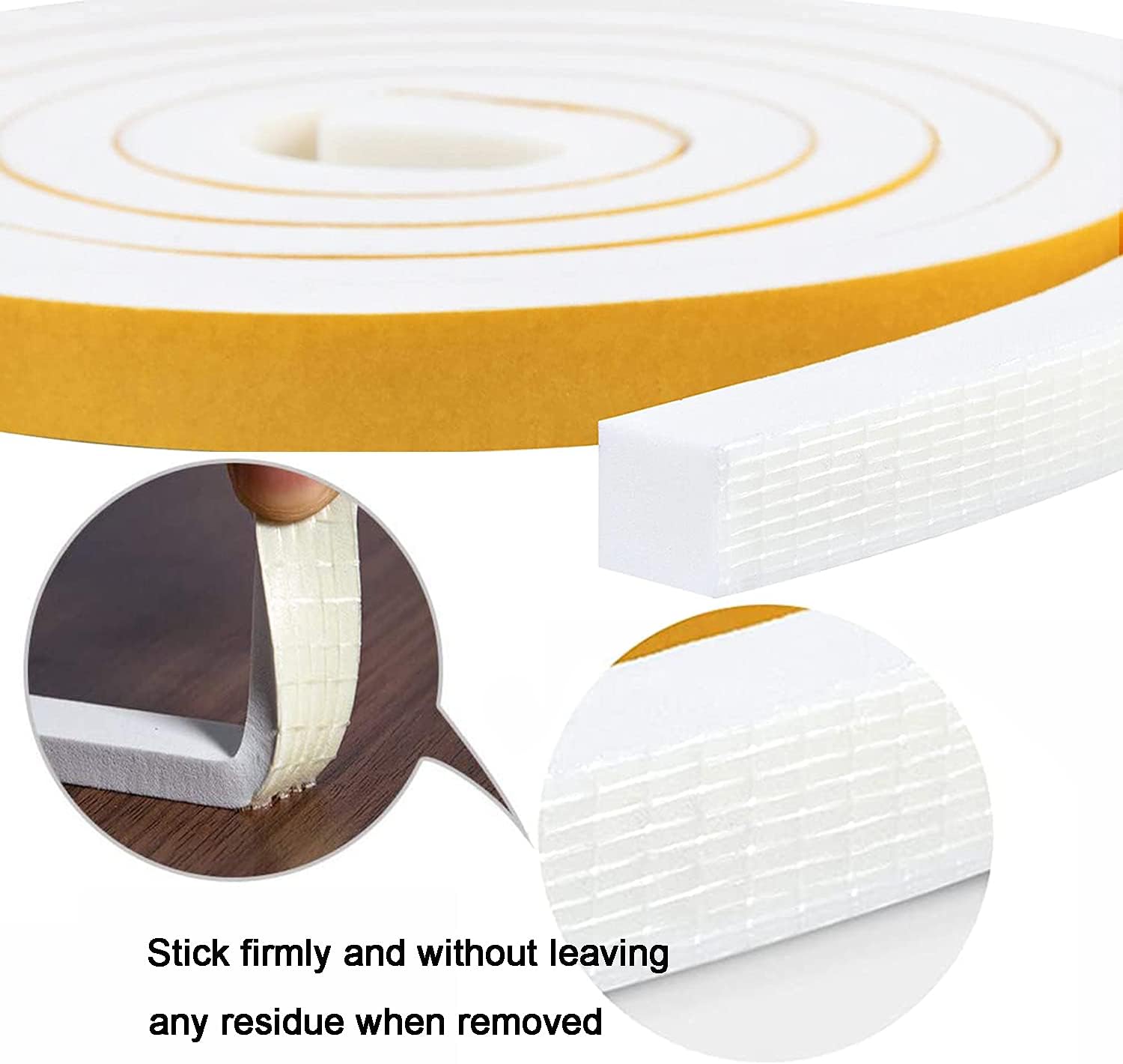 Thumbnail 2 de Dichtungsband Selbstklebend 12 mm x 3 mm, 12 m – Tür-/Fensterdichtung aus Neopren-Schaumstoff