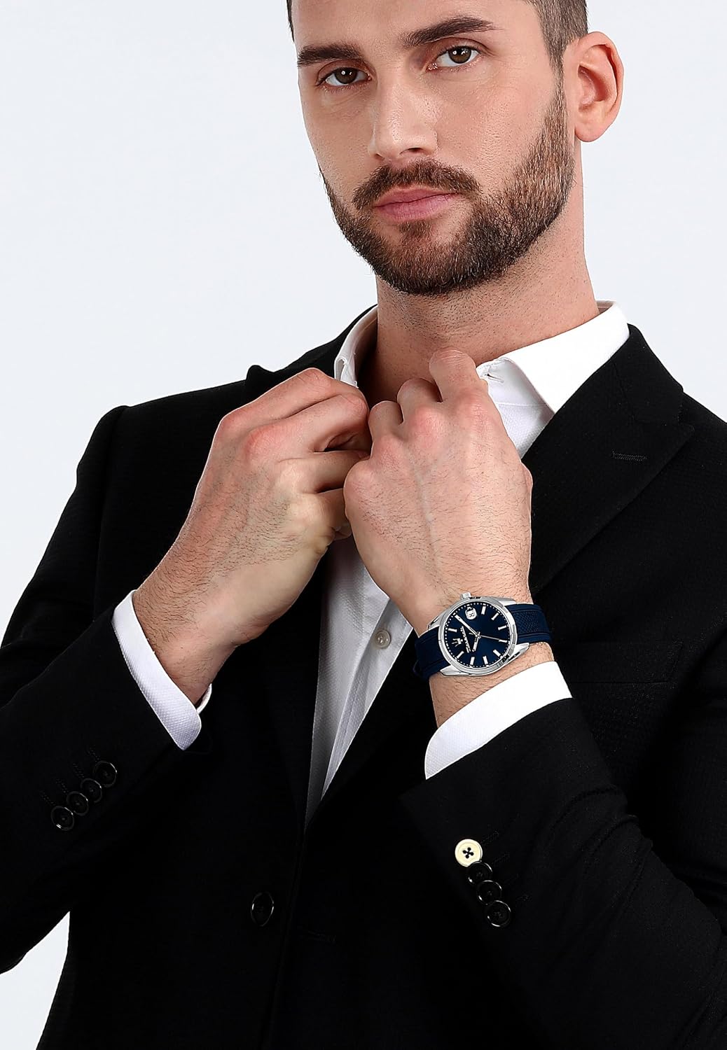 Thumbnail 1 de Maserati Attrazione Orologio da Uomo, Tempo e Data – Quarzo, Cassa 43 mm, Cinturino in Silicone Blu