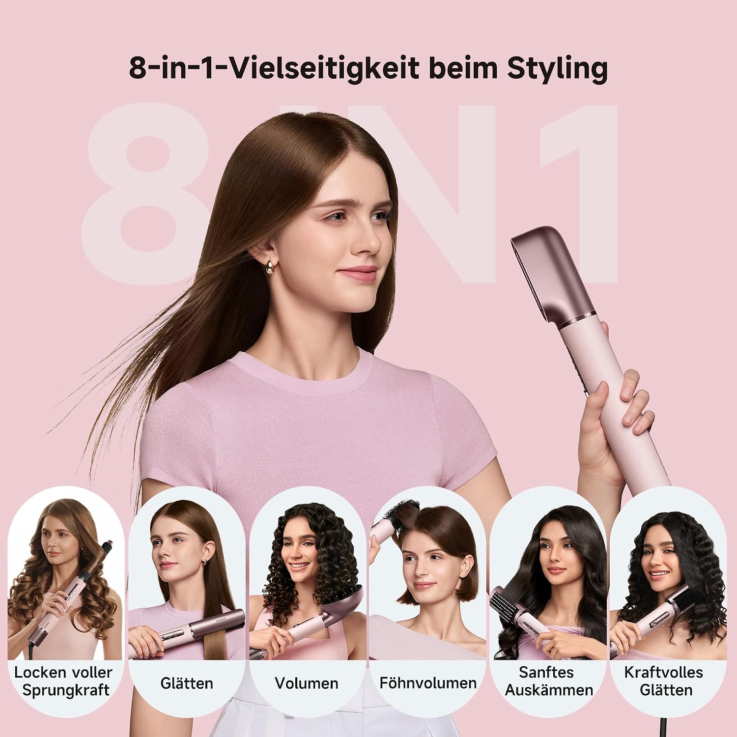 Detalle 2 de DREAME AirStyle Era 2 Multi-Styler – 8-in-1-Airflow-Styling