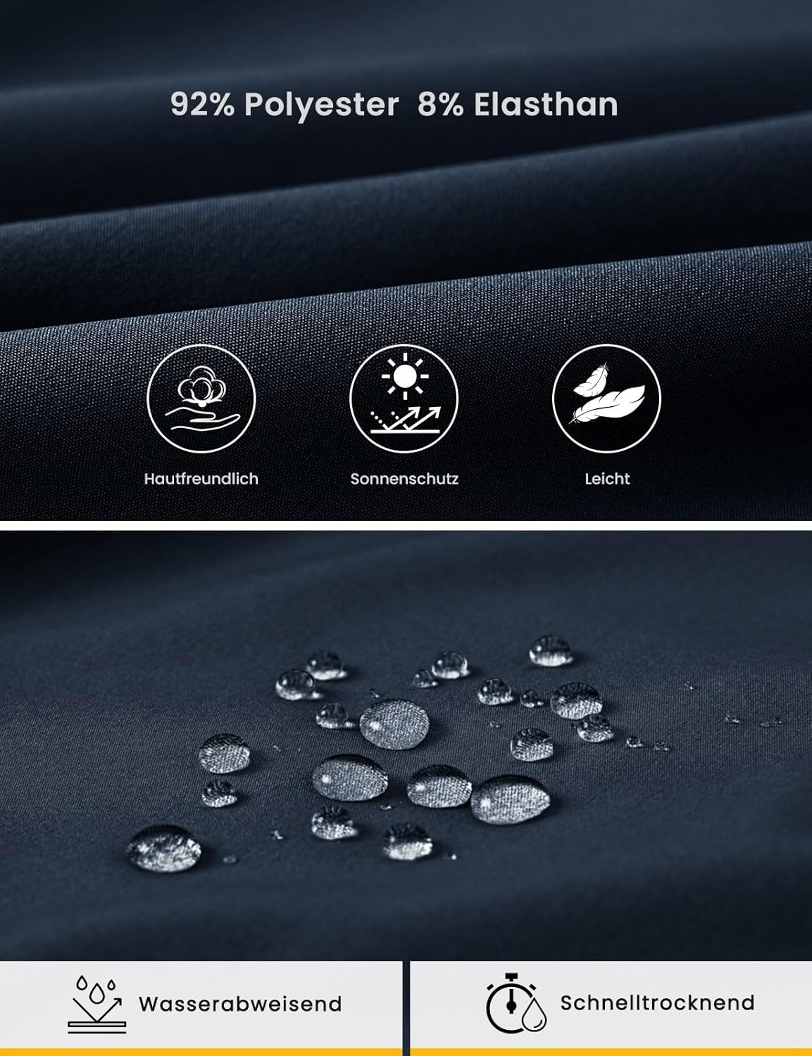 Thumbnail 5 de Rdruko Kurze Hosen Herren – Sport Shorts mit Stretch, 4 Reißverschlusstaschen und Schnell-Trocknung