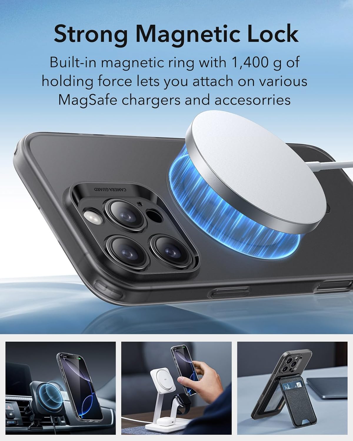 Thumbnail 4 de Coque ESR pour iPhone 16 Pro Max – MagSafe, protection caméra et anti-rayures