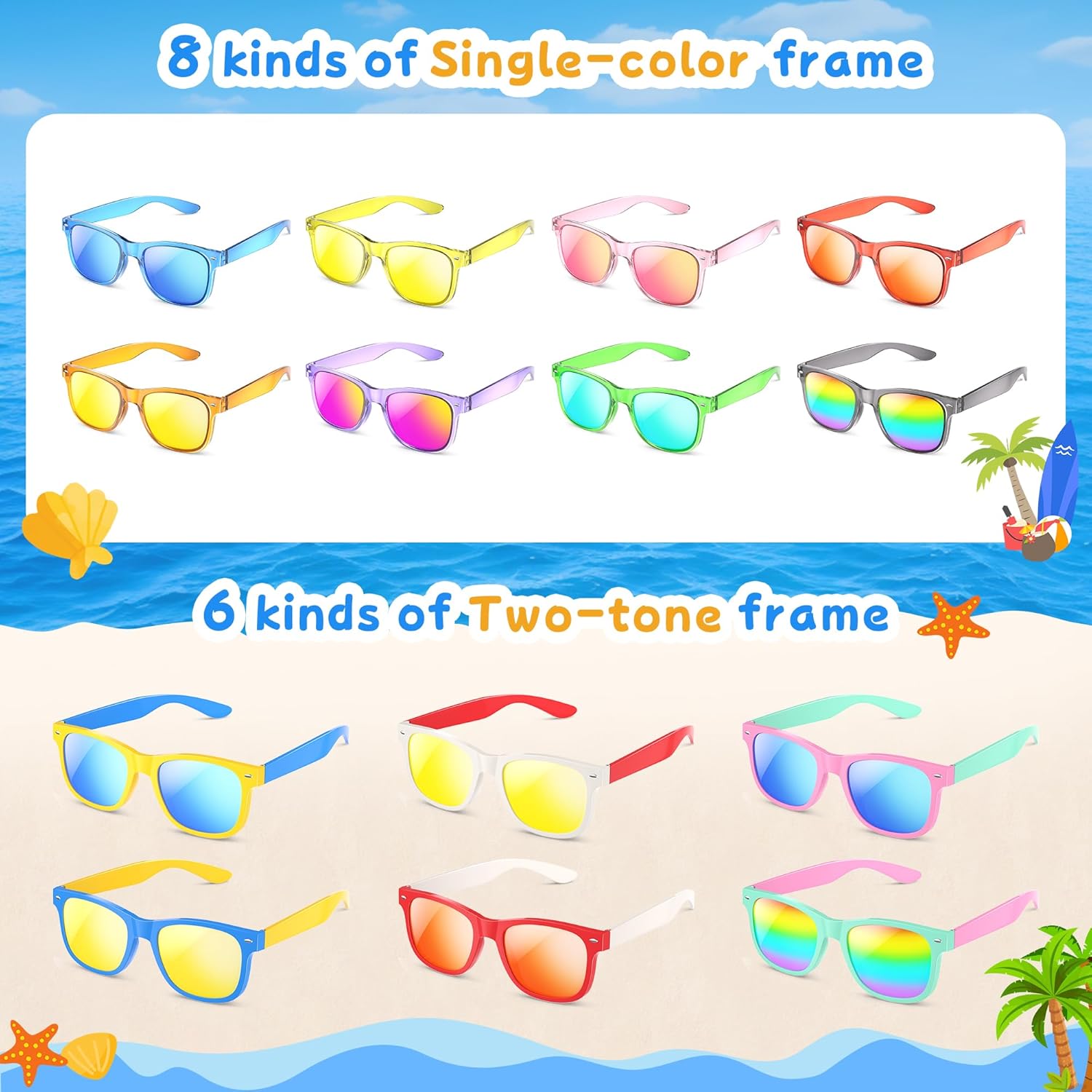 Thumbnail 3 de Vcarsian Kids Sunglasses Bulk Party Favors – 24 Packs, UV Protection, Ages 3–8