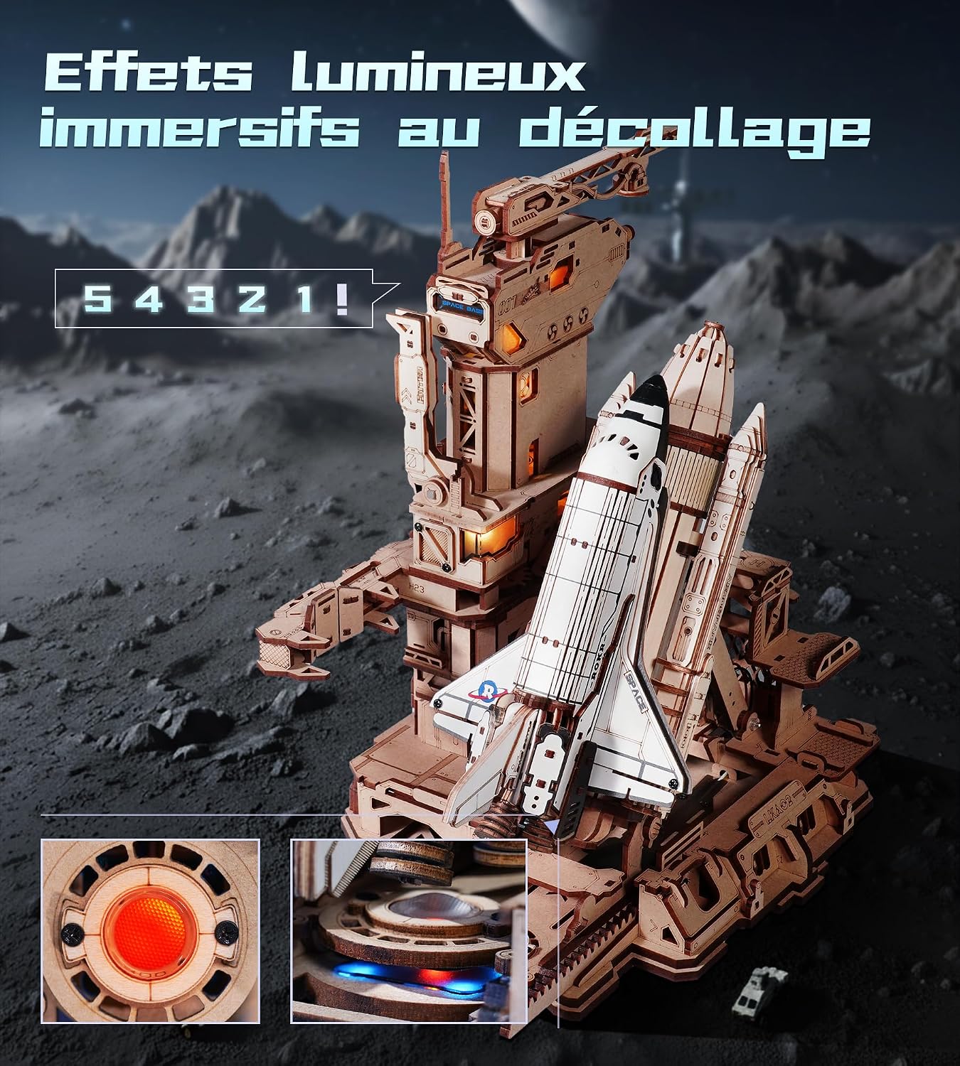 Detalle 2 de ROKR Puzzle 3D Navette spatiale LKA02