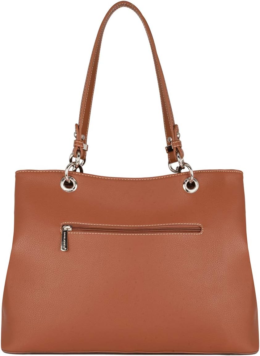 Thumbnail 3 de David Jones sac à main porté épaule en cuir PU souple – cabas tote grande capacité avec plusieurs compartiments