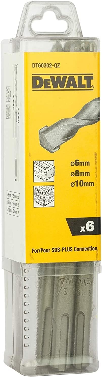 Detalle de DEWALT DT60302 QZ 6 punte SDS-Plus Ø6 Ø8 Ø10