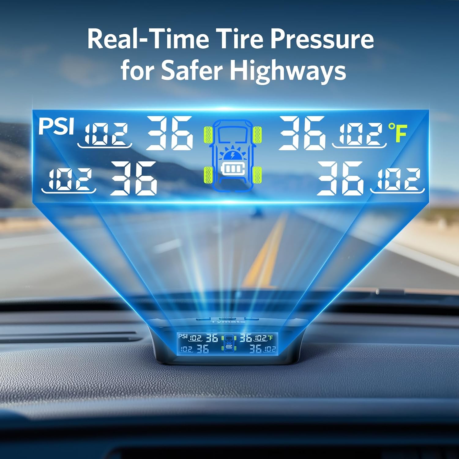 Thumbnail 1 de Tymate TM3 RV Tire Pressure Monitoring System (TPMS) with Solar Charge and 4 Sensors