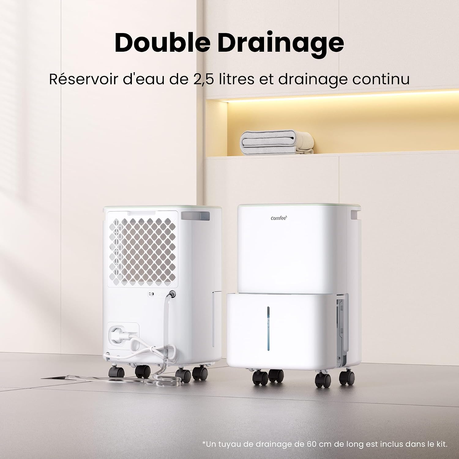 Detalle de COMFEE' Déshumidificateur Compact Aqua Dry 12 – compact, efficace et silencieux