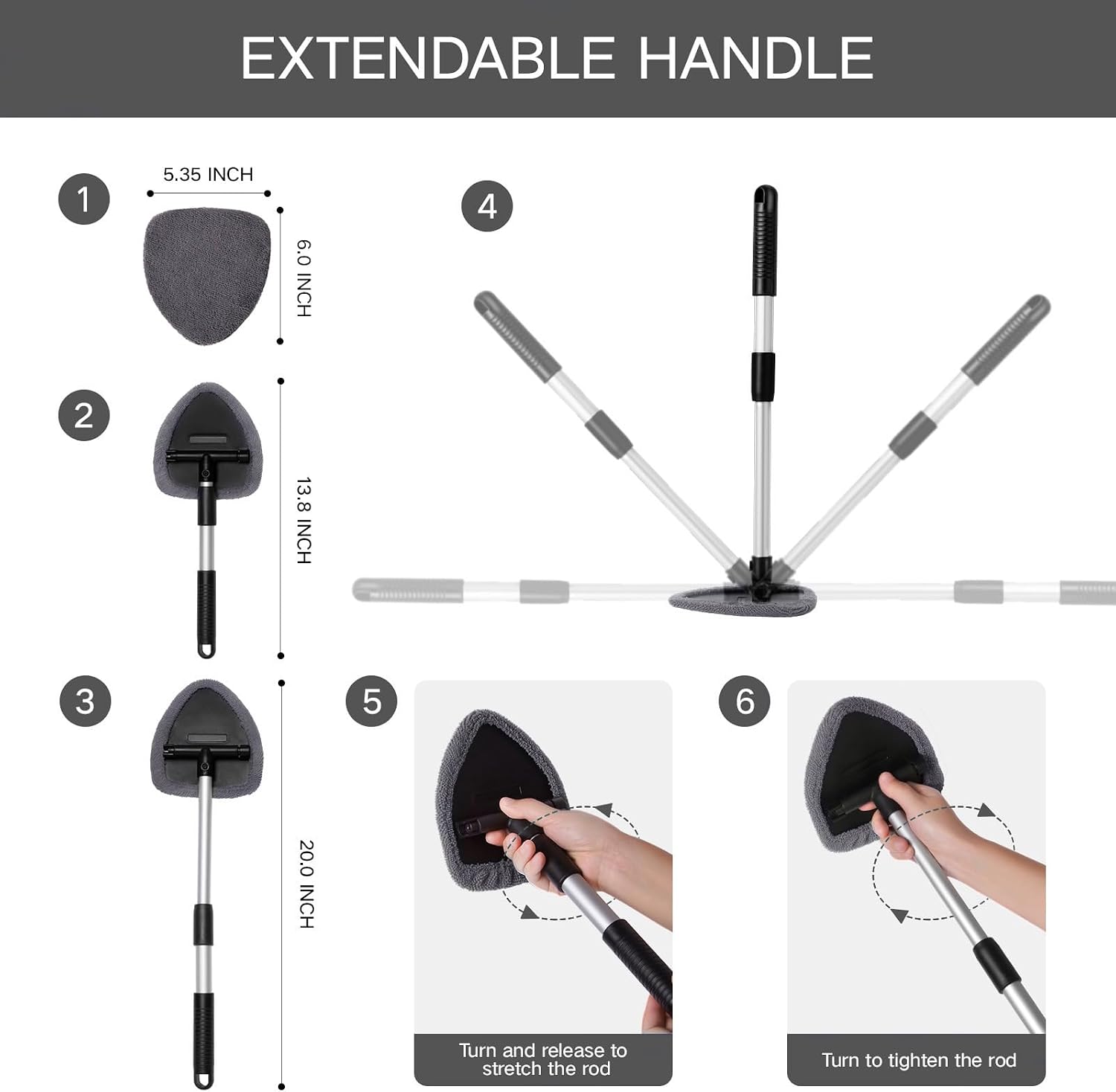 Thumbnail 4 de Qydipclin Windshield Cleaner Kit 10pcs with 4 Pads