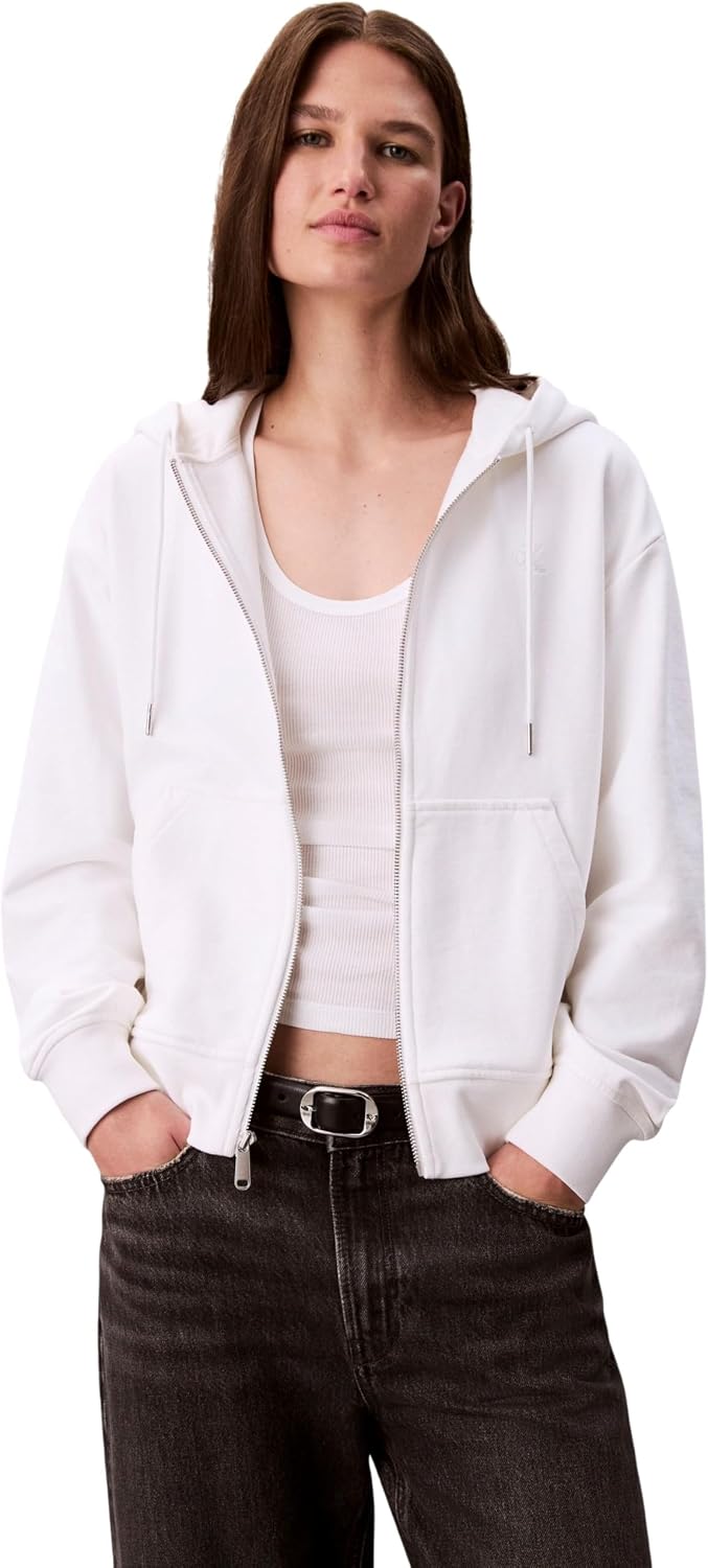 Thumbnail 6 de Calvin Klein Donna Felpa con zip Archive Logo French Terry con cappuccio