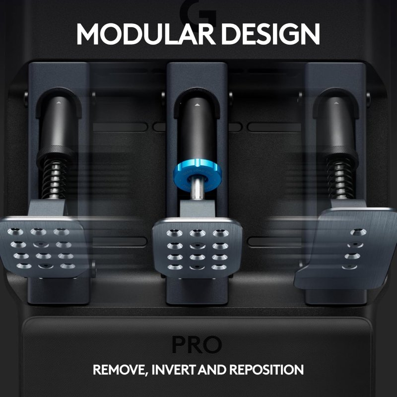 Detalle de Logitech G PRO Racing Pedals: conjunto de pedales con freno de celda de carga para PC/PS5/XBOX Series