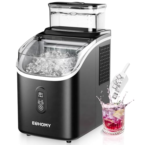 Detalle de EUHOMY Eiswürfelmaschine für die Arbeitsplatte – 15 kg Kapazität, 2 L Wassertank, 16 Eiswürfel in 13 Min