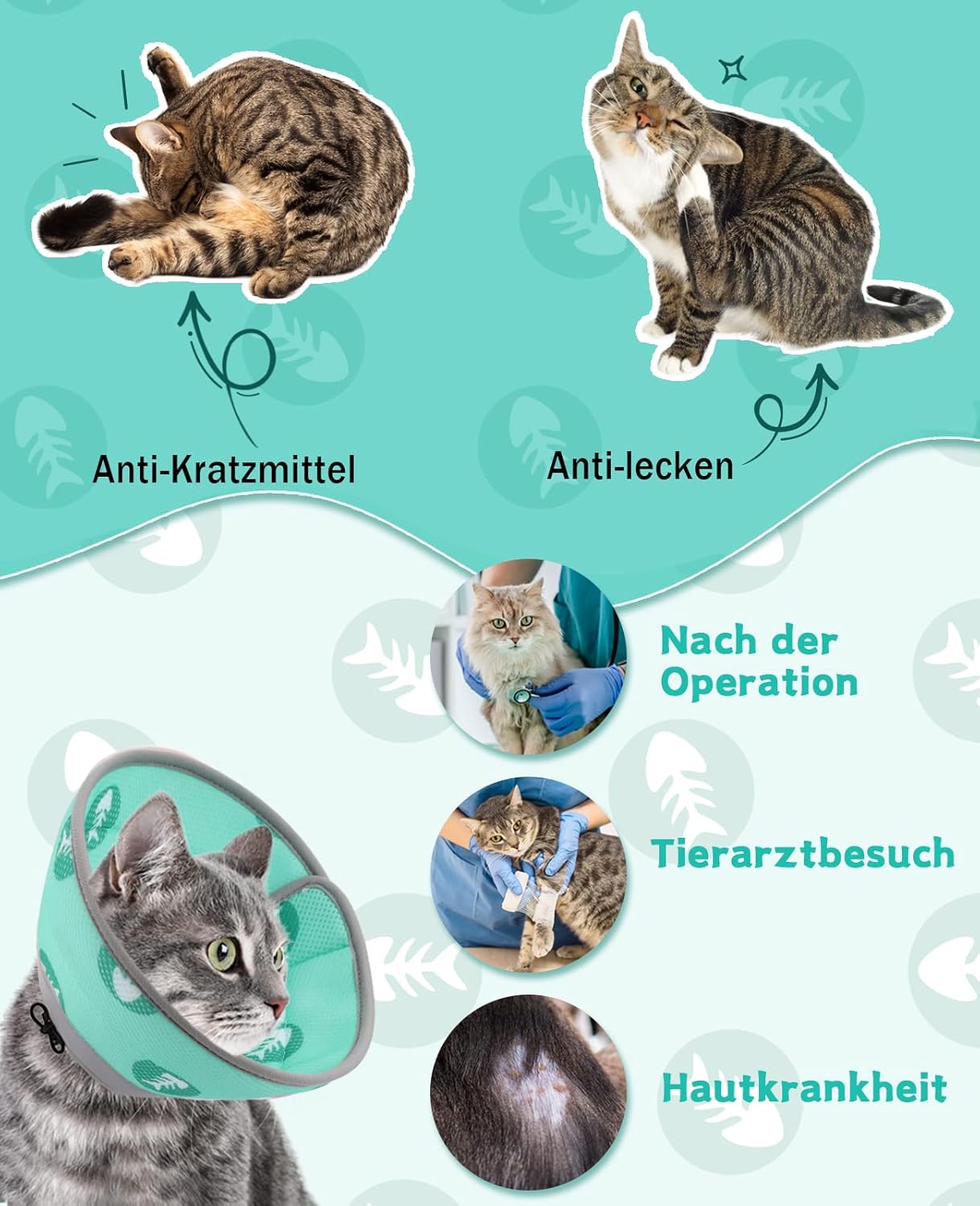 Thumbnail 6 de Einstellbare Halskrause für Katzen, M