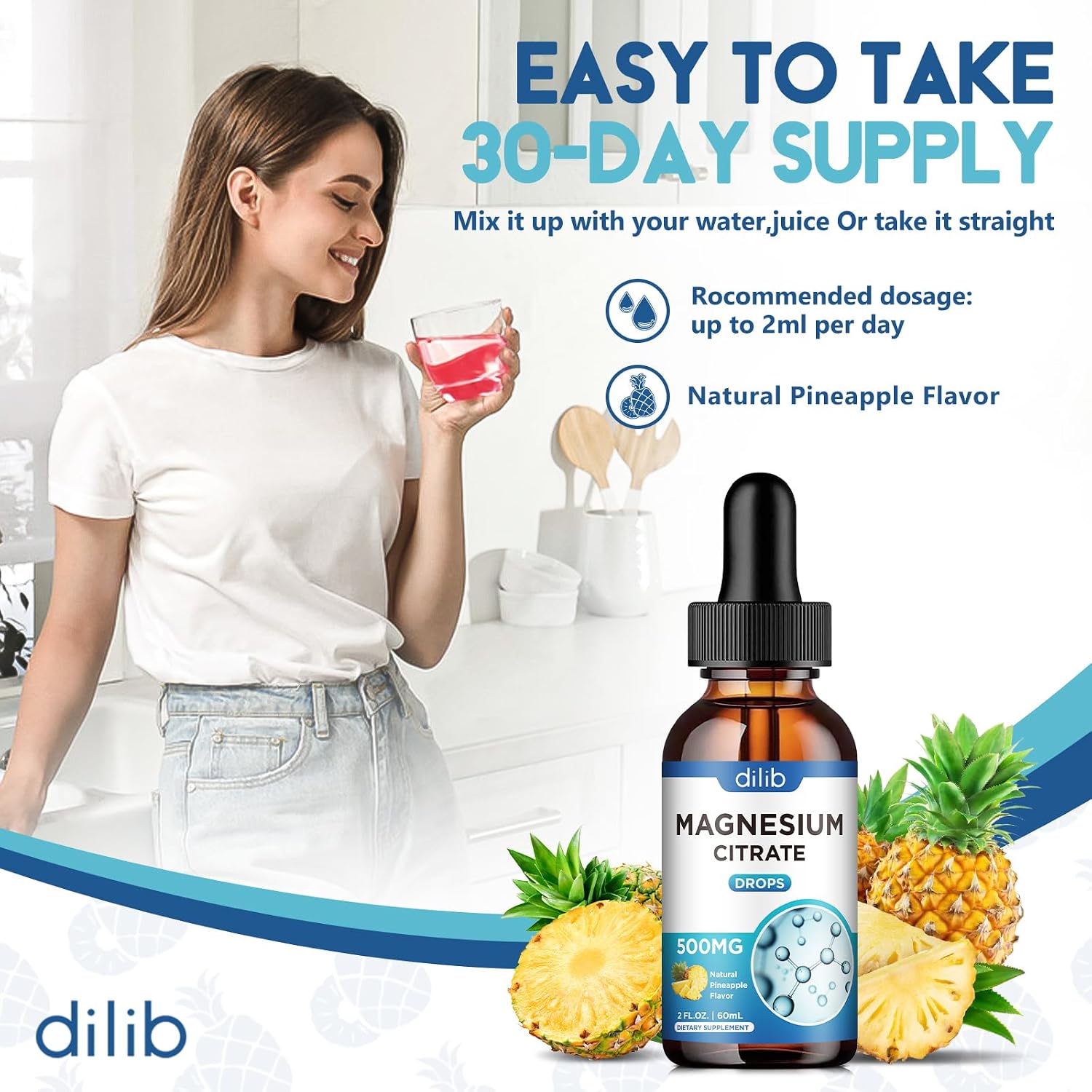 Detalle 1 de Magnesium Citrate Liquid Drops 500 mg