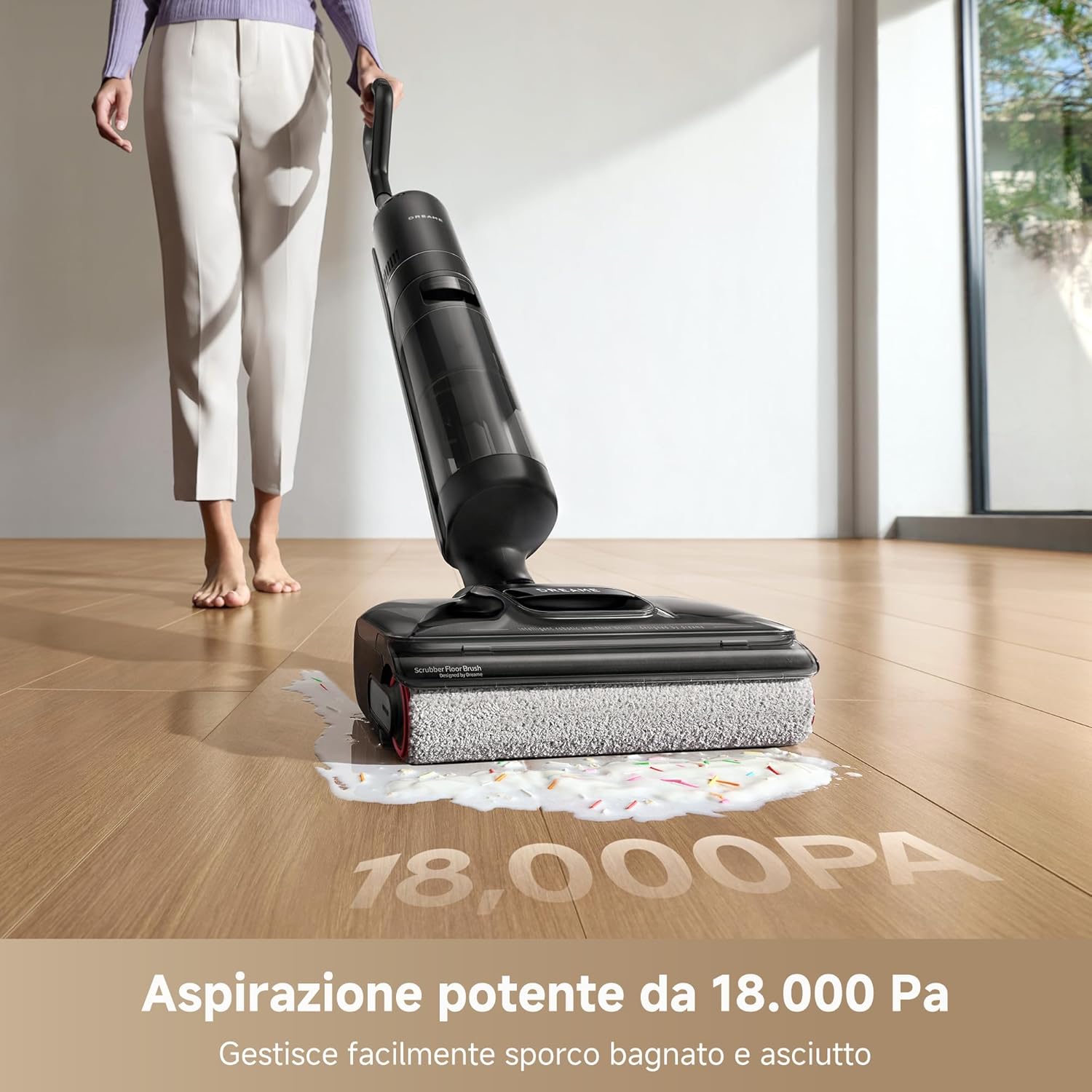 Thumbnail 5 de DREAME H12 Pro FlexReach: Aspirapolvere Lavapavimenti con Design piatto 180° e 18.000 Pa