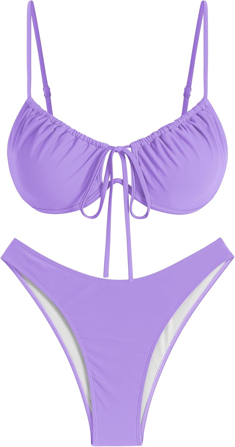 Thumbnail 5 de ZAFUL Women High Cut Bikini Sets: Stretchy, Cheeky Two-Piece Swimwear