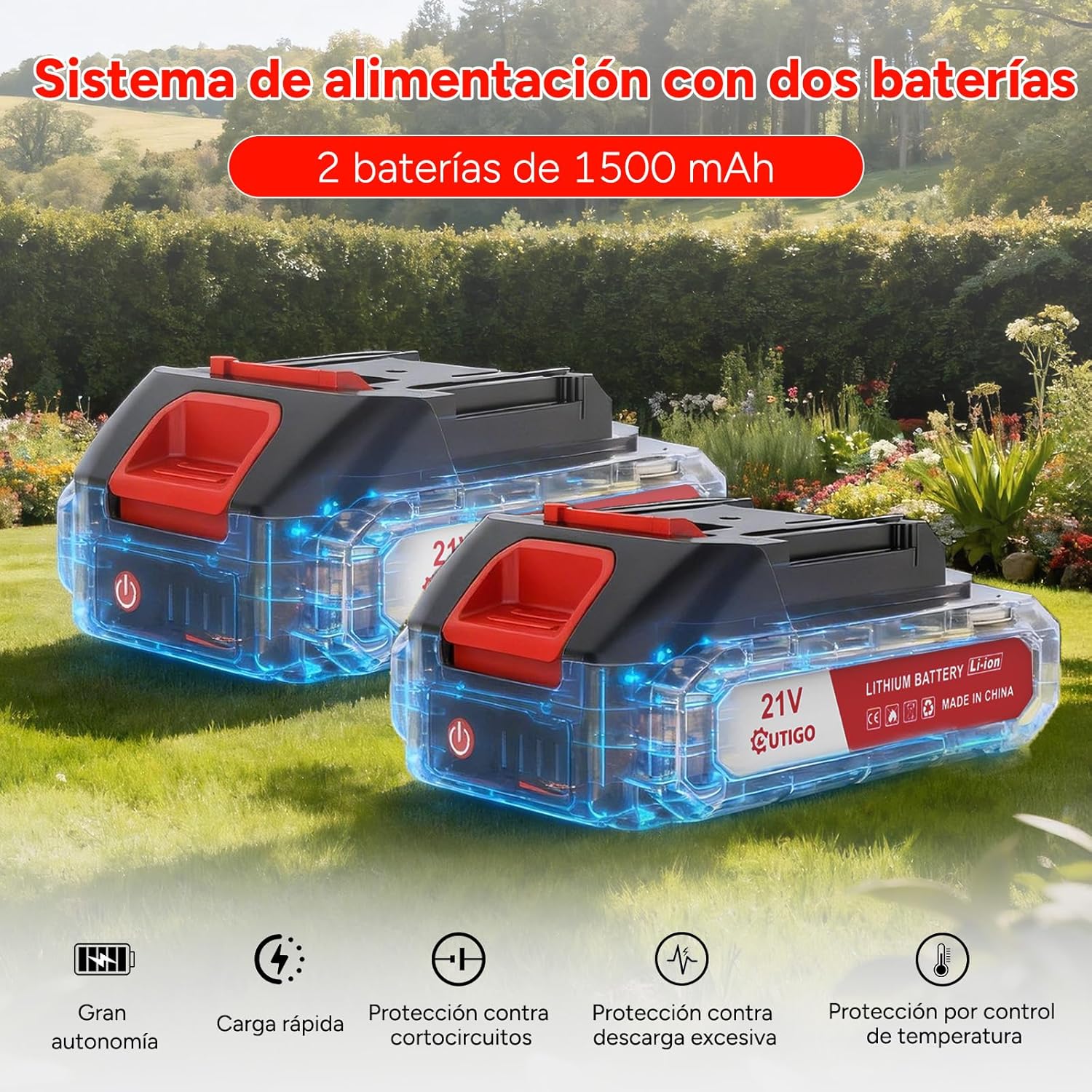 Thumbnail 4 de Cortadora de césped eléctrica inalámbrica Bosch con 2 baterías ⚡