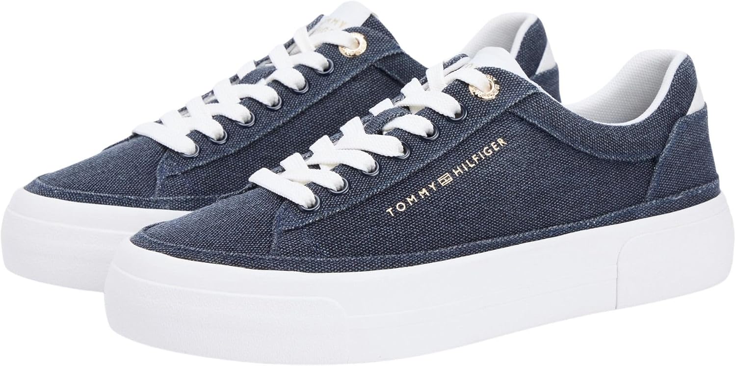 Thumbnail 2 de Tommy Hilfiger TH Foxing Platform Washed Canvas FW0FW09172, basso top donna