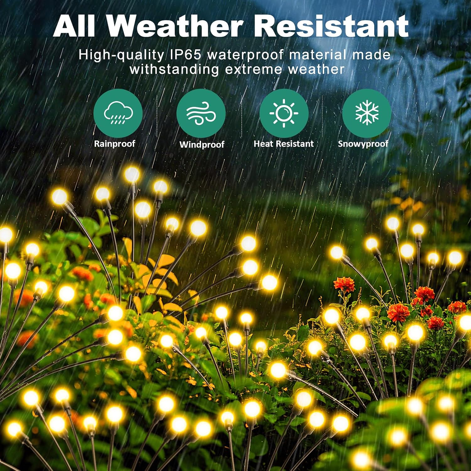 Detalle 2 de FIFlying Solarlampen Garten 4er Set 10 LED