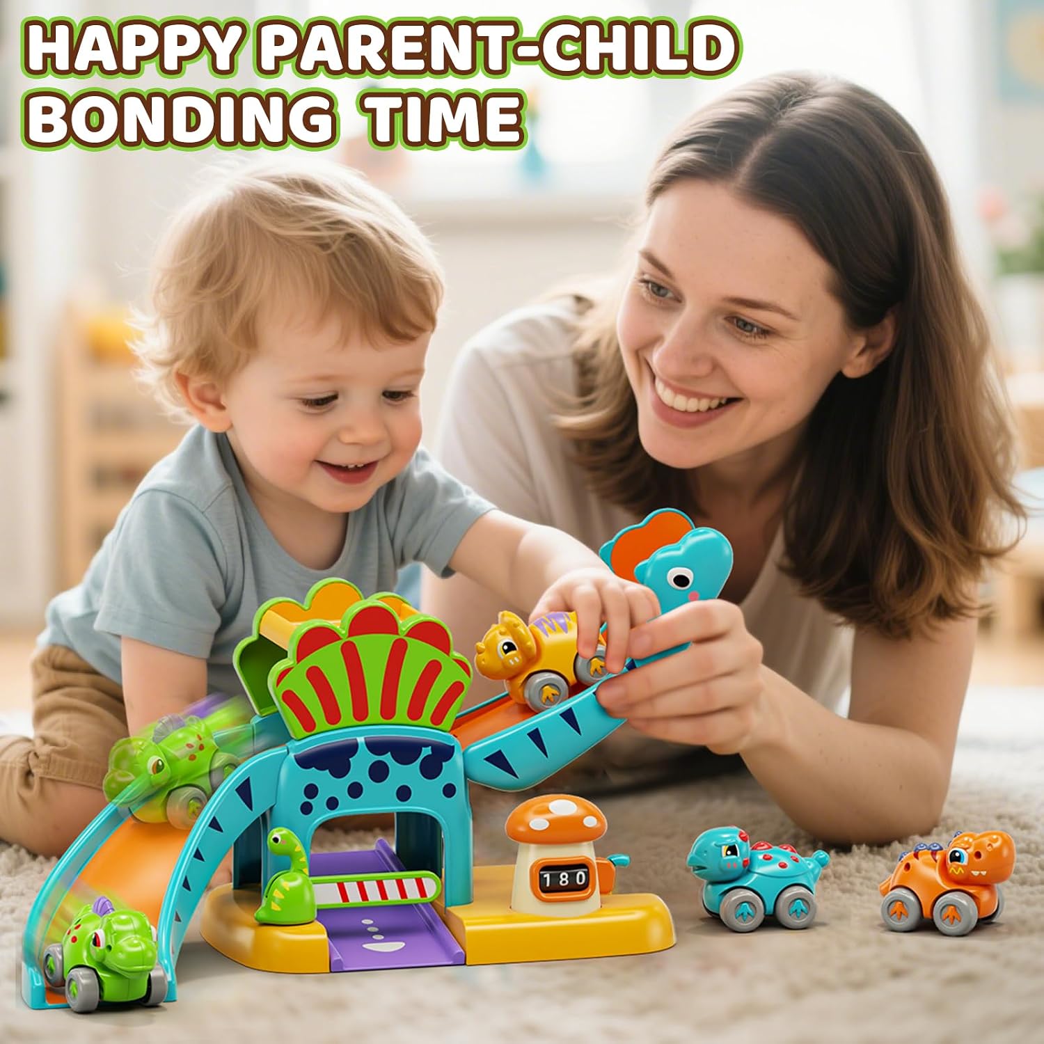 Thumbnail 6 de Lehoo Castle Dinosaur Toys: toddler learning slide with 4 mini push cars (for 12–18 months)