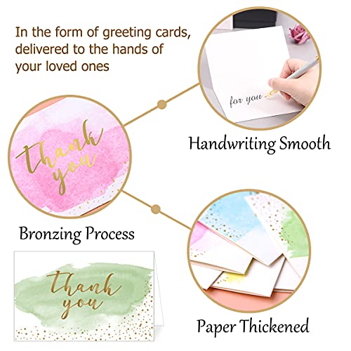 Thumbnail 2 de Thank You Greeting Cards Pack of 12, Blank Postcards ✉️