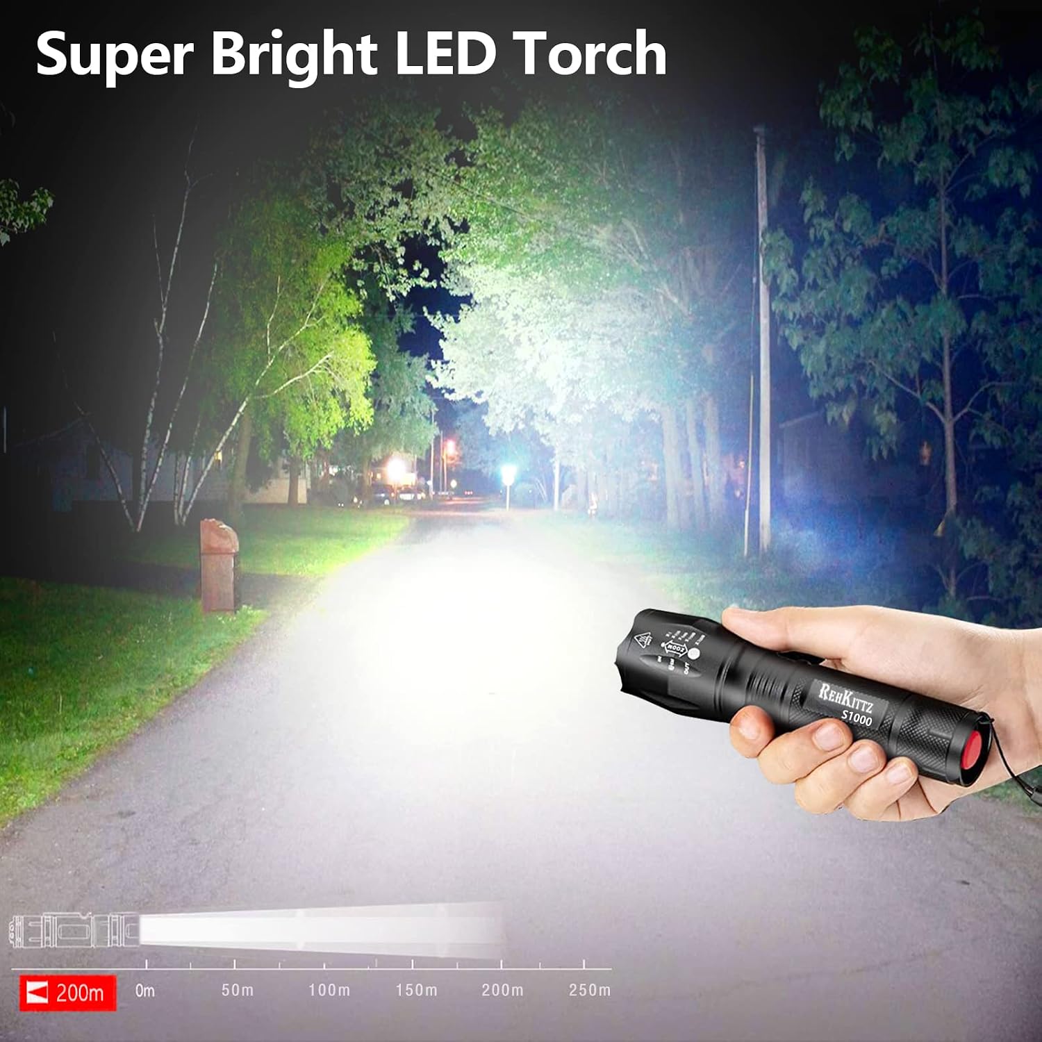 Detalle de REHKITTZ Torch LED 2000 Lumen (2 Pack)