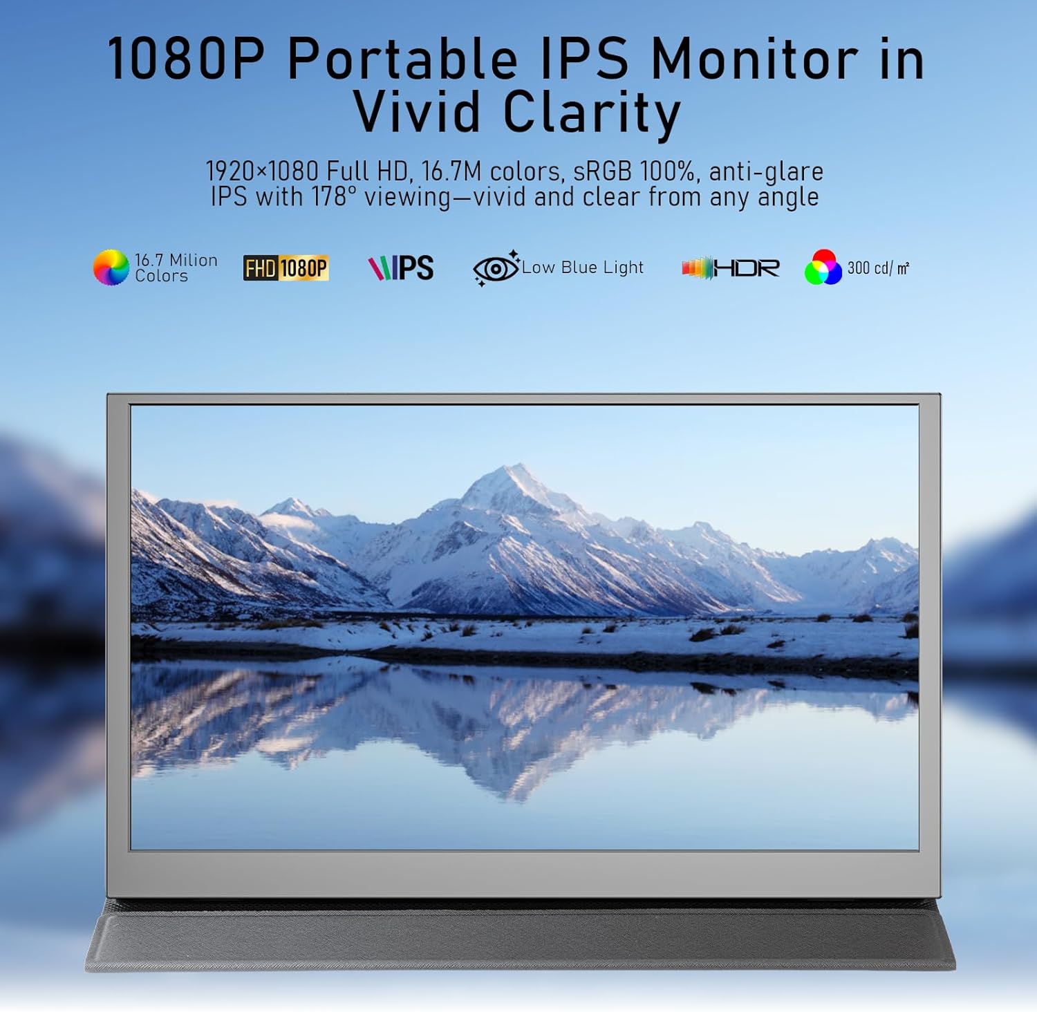 Thumbnail 1 de Xyvolve Portable Monitor 15,6 Zoll FHD (IPS, entspiegelt) – USB-C & Mini HDMI, integrierte Lautsprecher