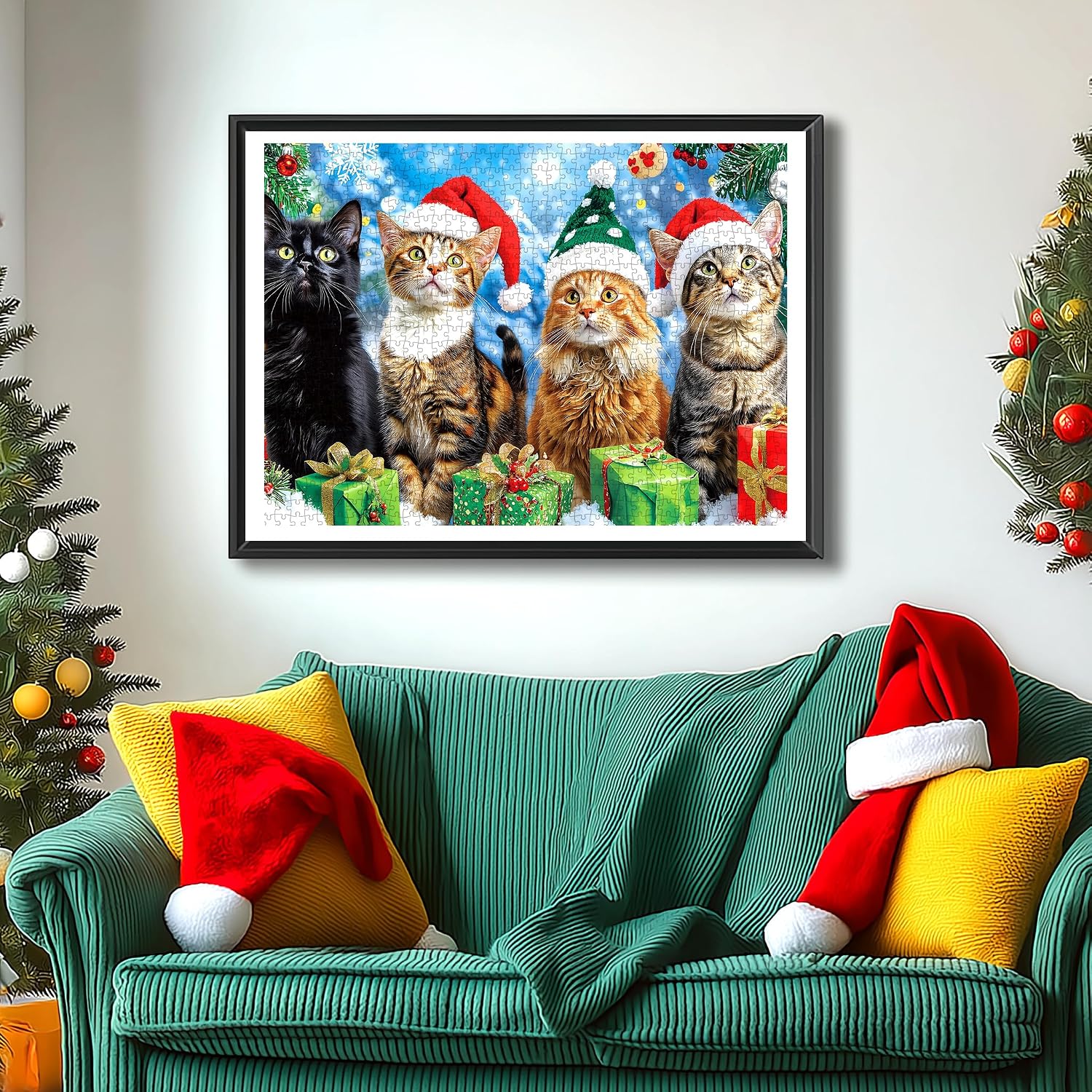 Thumbnail 5 de MINIWAN BFJIUJIU-00288 500-Piece Christmas Cats Jigsaw Puzzle