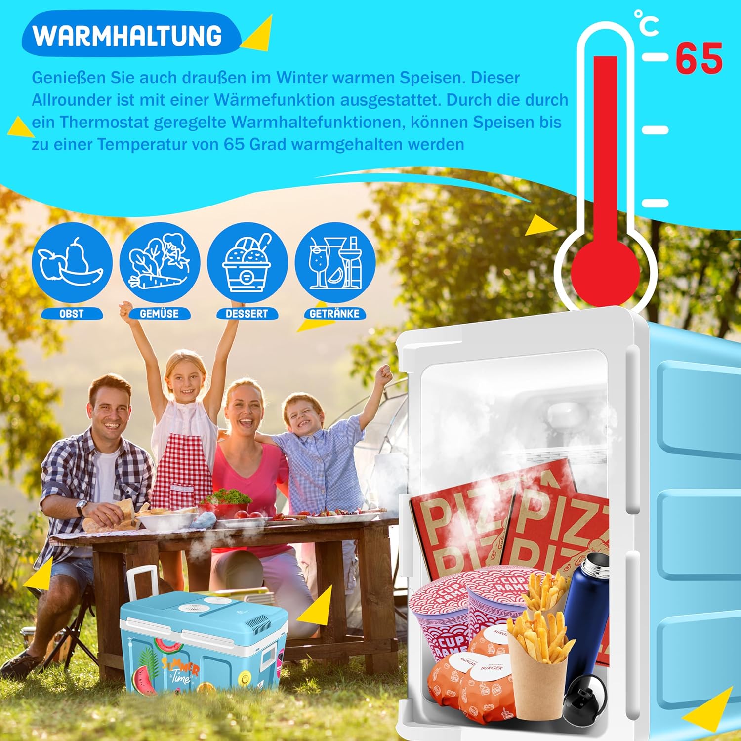 Thumbnail 6 de KESSER Kühlbox 40 l mit Rollen – thermo-elektrisch, kühlt und wärmt (12 & 230 V) mit ECO/MAX Modus