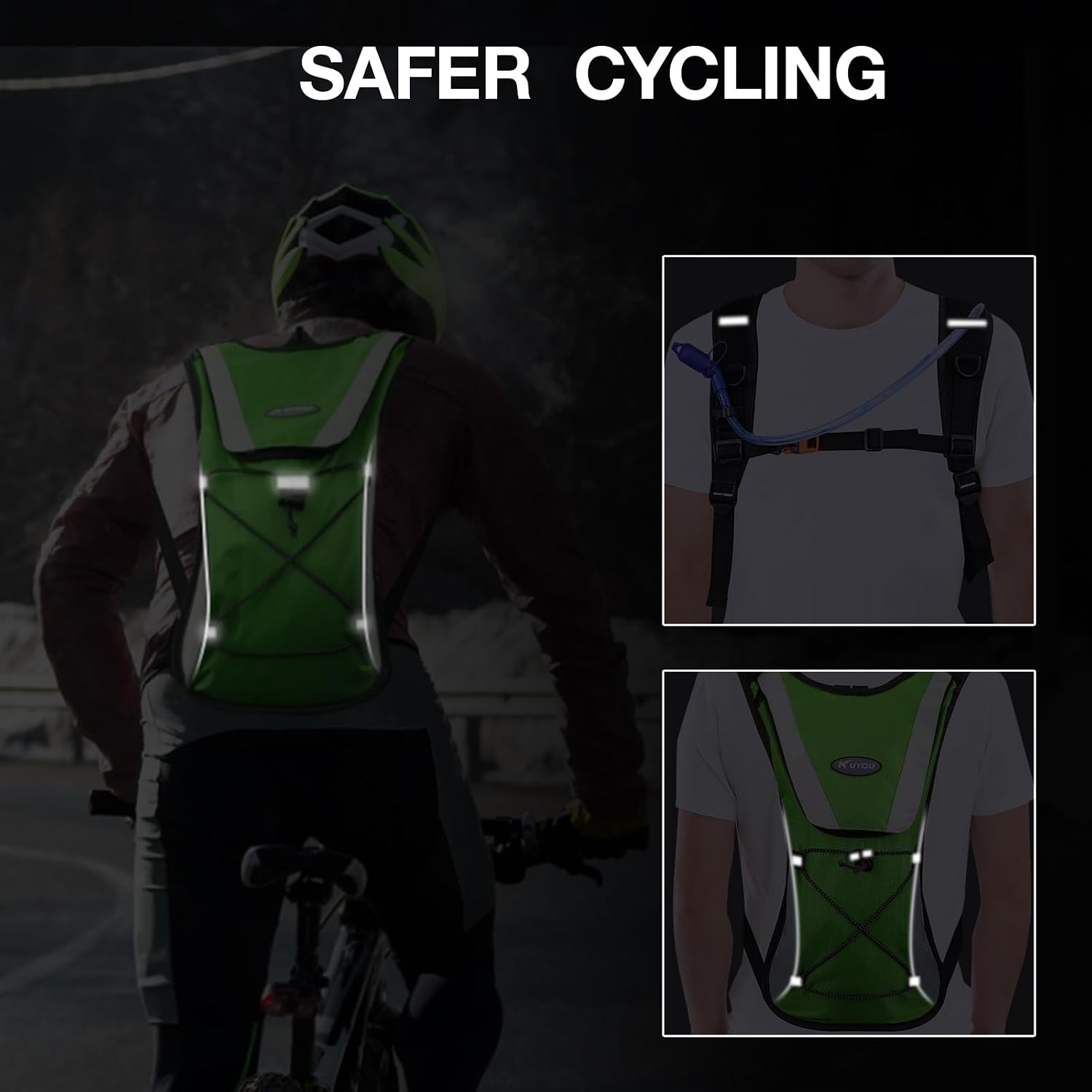 Thumbnail 6 de KUYOU Running Hydration Vest with 2L Insulated Water Bladder