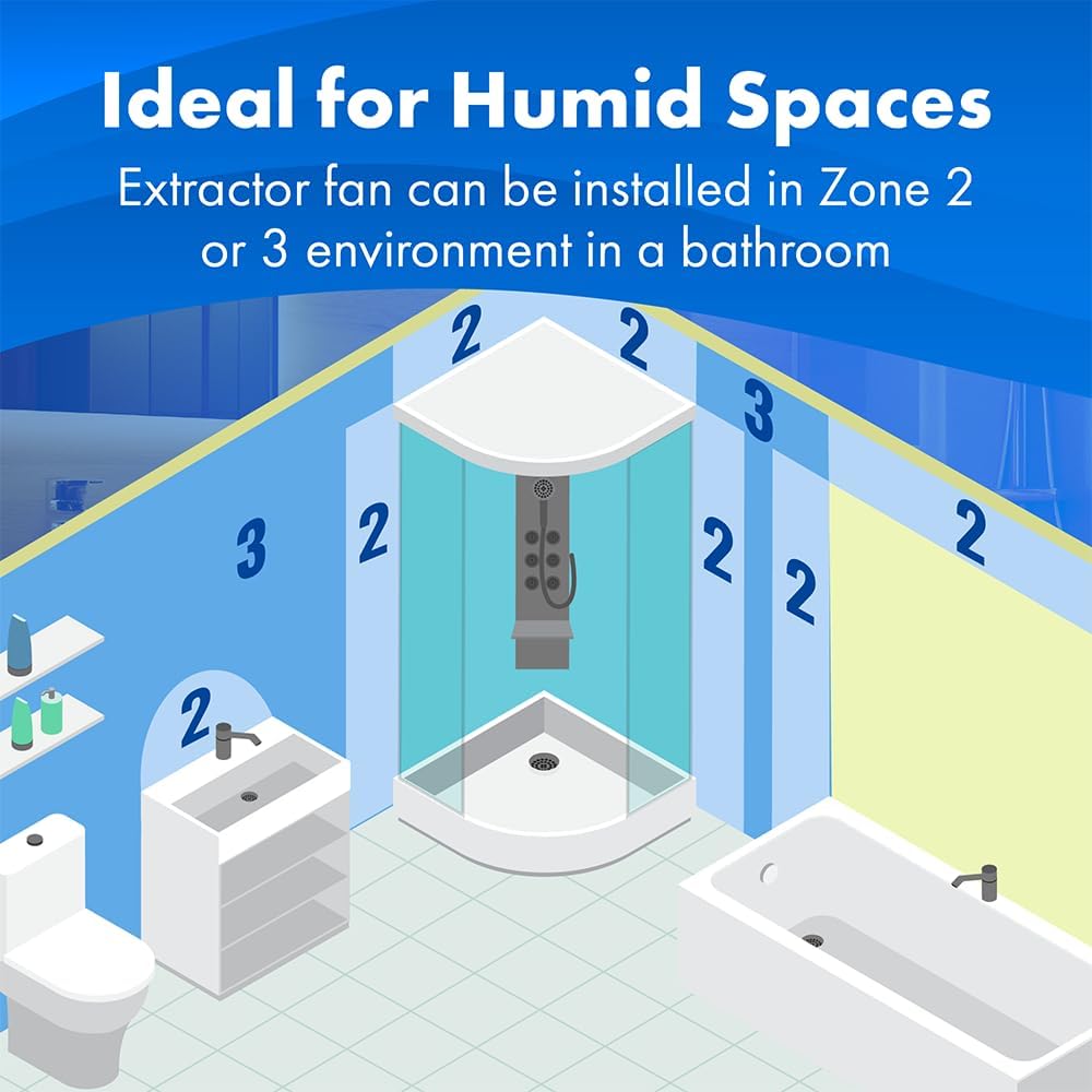 Thumbnail 1 de Devola DVQTF100 100mm Bathroom Extractor Fan