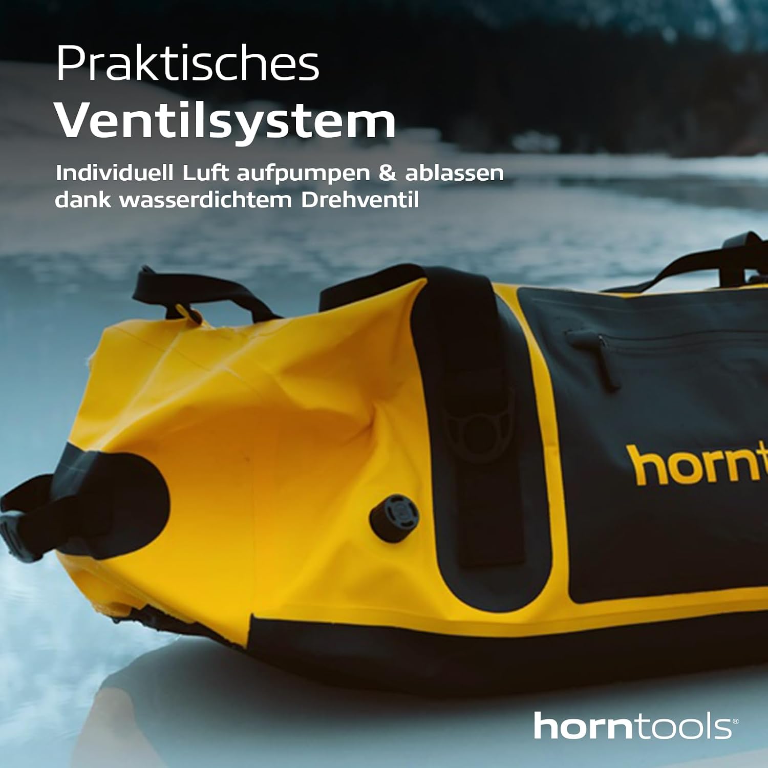 Thumbnail 3 de horntools Expedition Tasche 90 l – 100% wasserdicht, abnehmbare Tragegurte, gelb