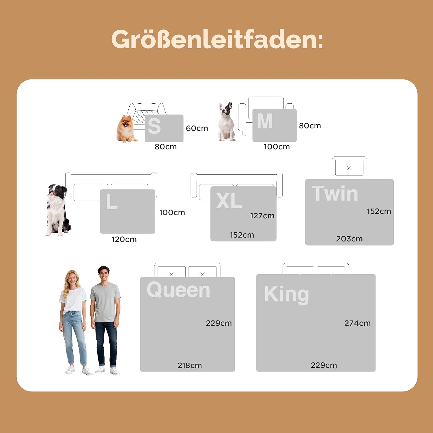 Detalle de LE SURE wasserdichte Hundedecke 100×80 cm – mittelgroße Hunde, Cremefarben, waschbar