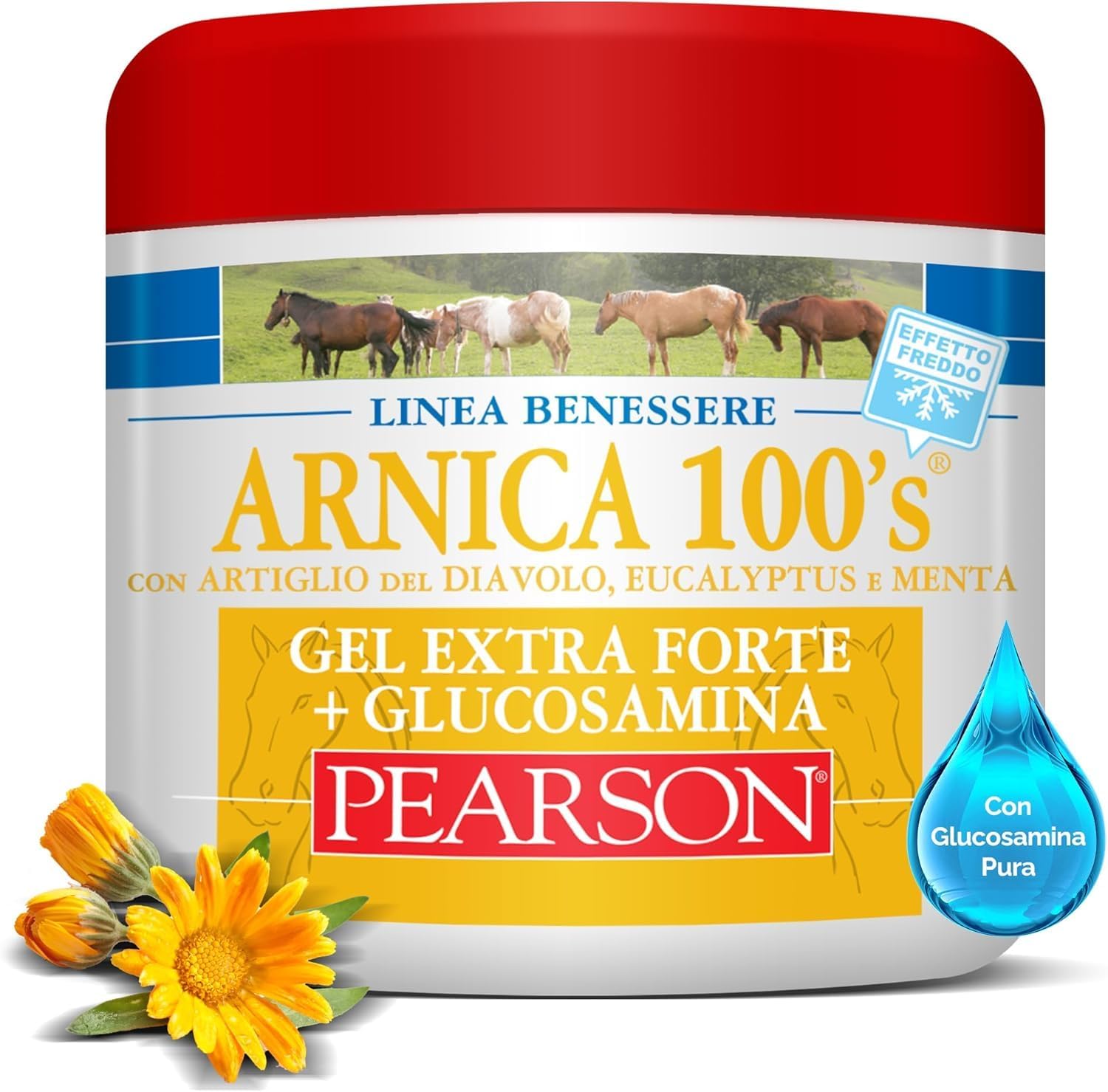 ARNICA 100'S - Arnica per Cavalli Gel Extraforte Raffreddante Pearson, 500 ml