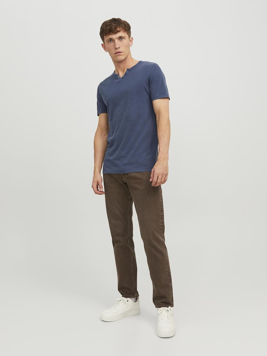Thumbnail 4 de JACK & JONES T-Shirt Melange con collo a spacco