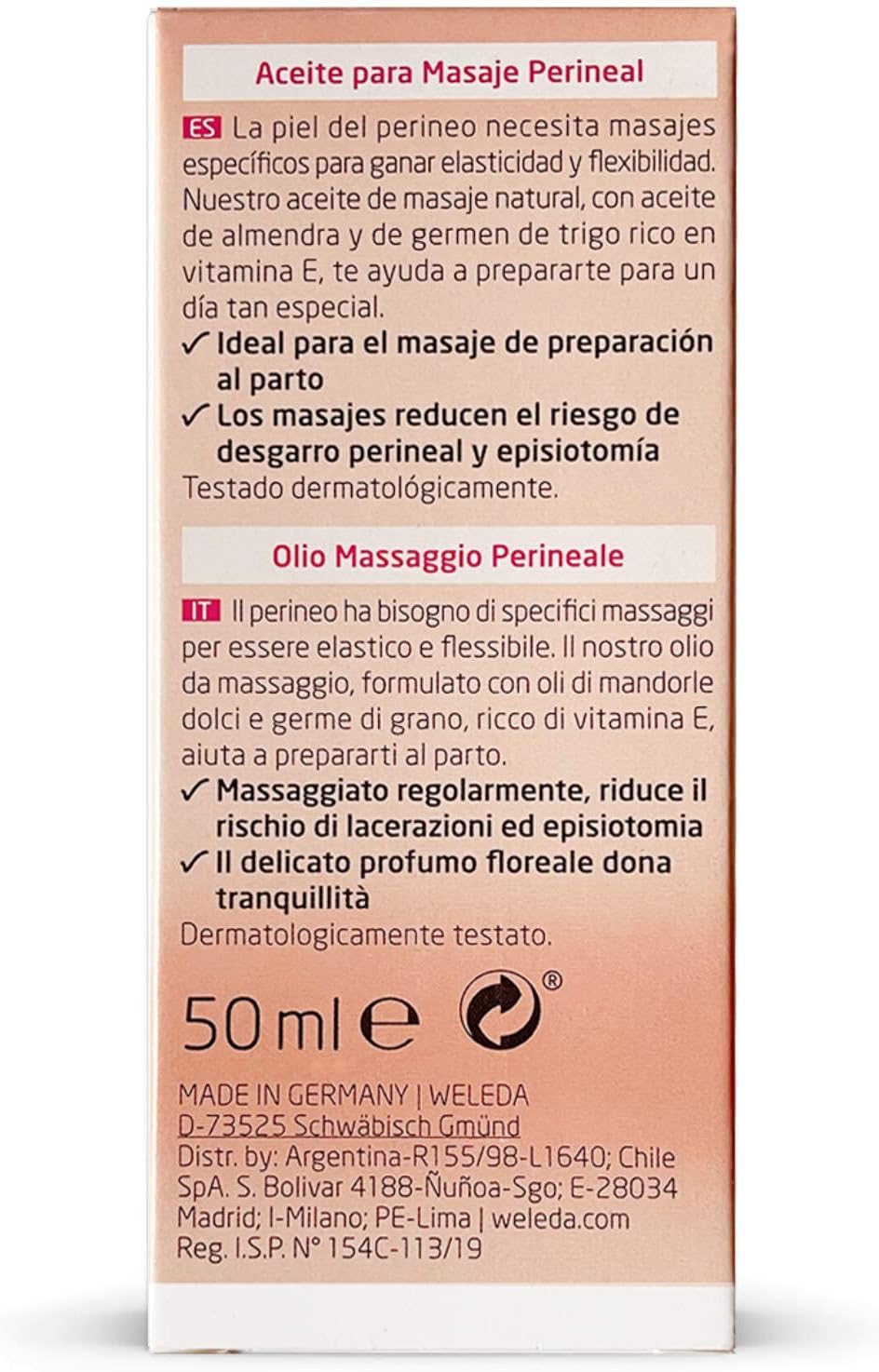 Thumbnail 1 de Weleda Olio massaggio perineale da 50 ml, trattamento cosmetico pre e post gravidanza per il pavimento pelvico