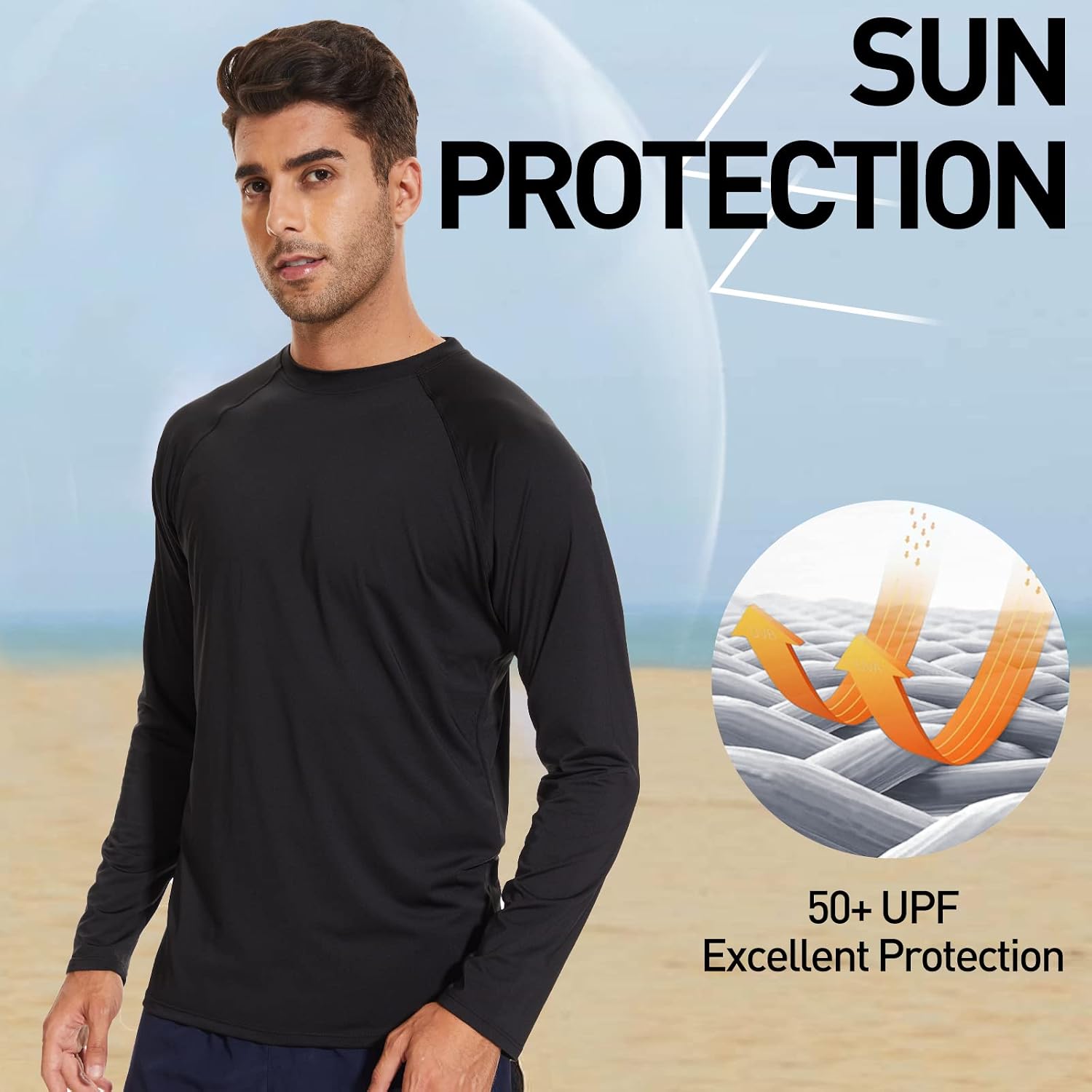 Detalle de Arcweg Rashguard Mare Uomo UPF 50+