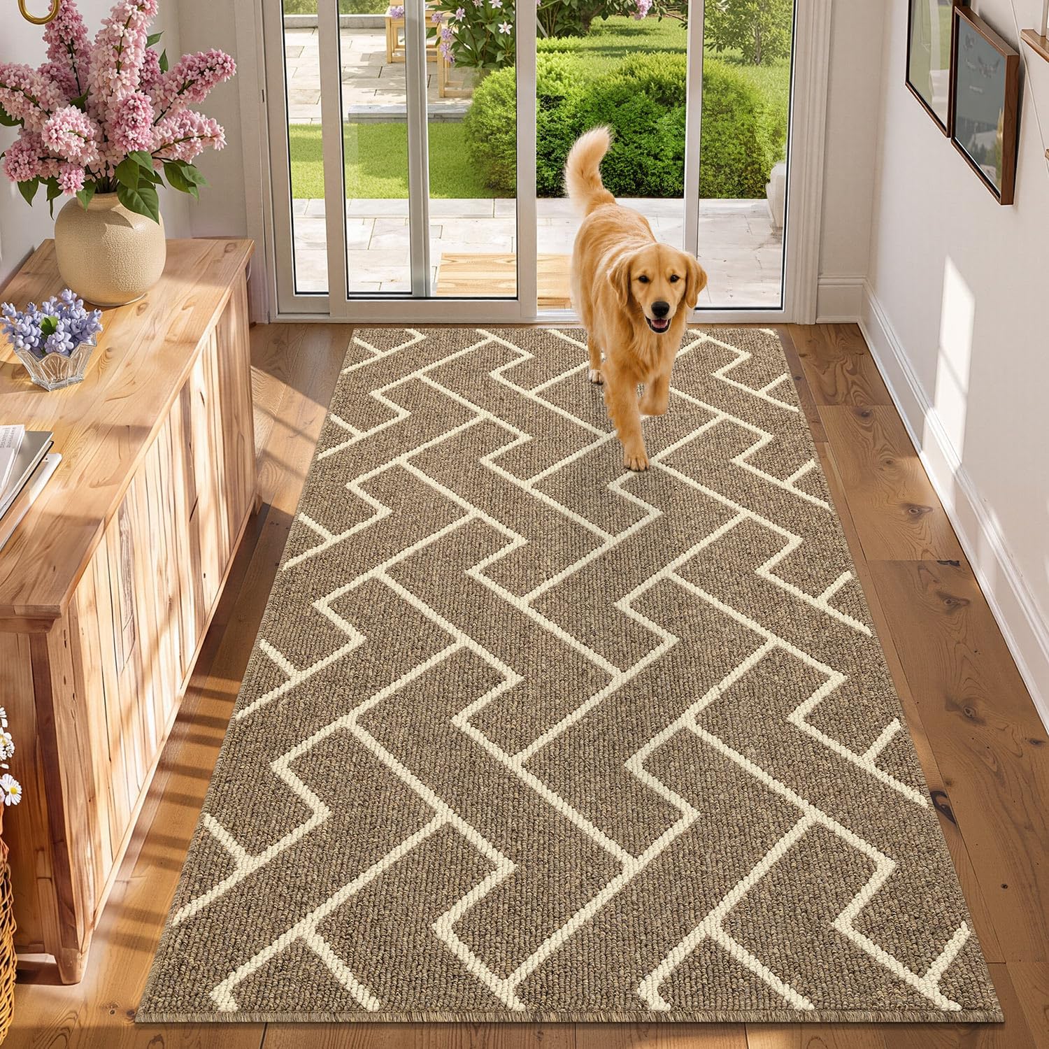 Thumbnail 6 de hicorfe 32" x 48" Indoor Doormat, Charcoal Polypropylene with TPR Backing