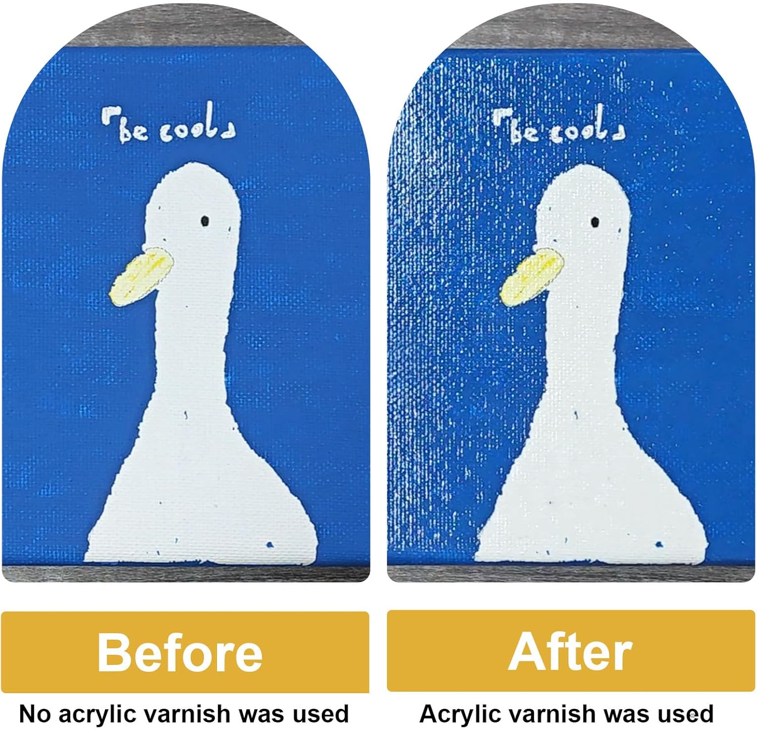 Thumbnail 1 de Vernis peinture acrylique EIGTWEN (2 x 100 ml) Brillant + Mat – protection contre le jaunissement, les craquelures et la poussière