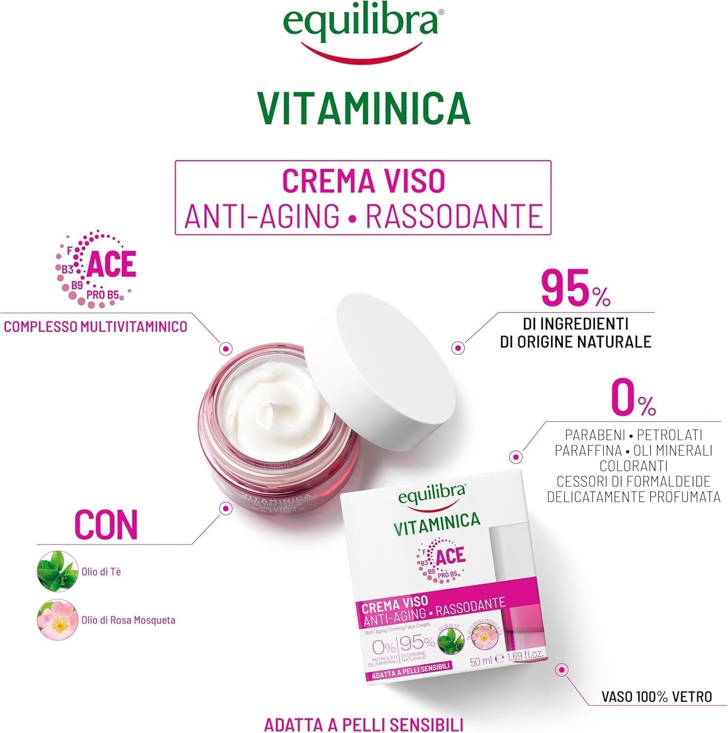 Detalle 2 de Equilibra Crema Viso Anti-Aging Rassodante 50 ml